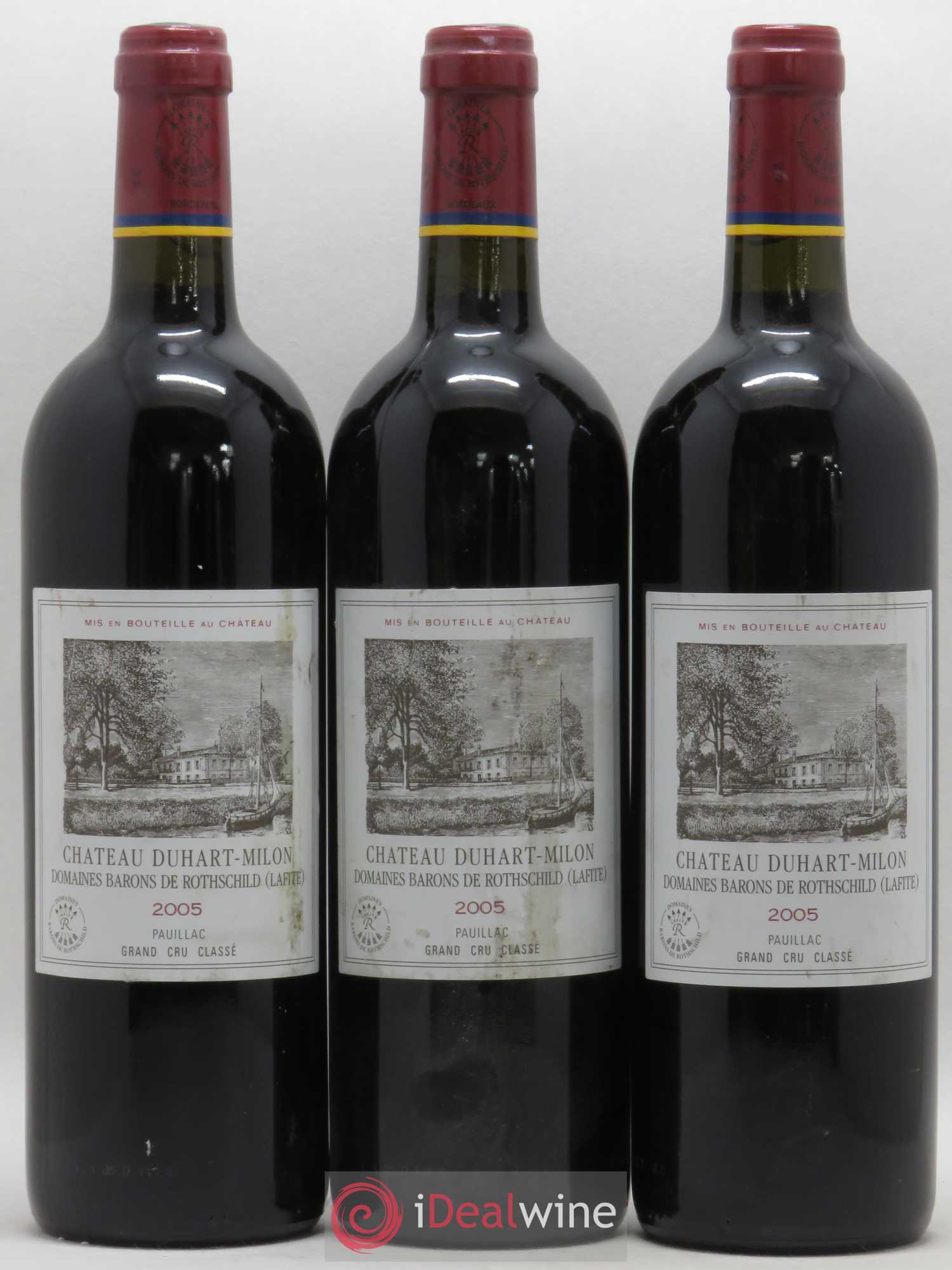 Château Duhart-Milon 4ème Grand Cru Classé 2005 - Lot de 3 bouteilles - 0