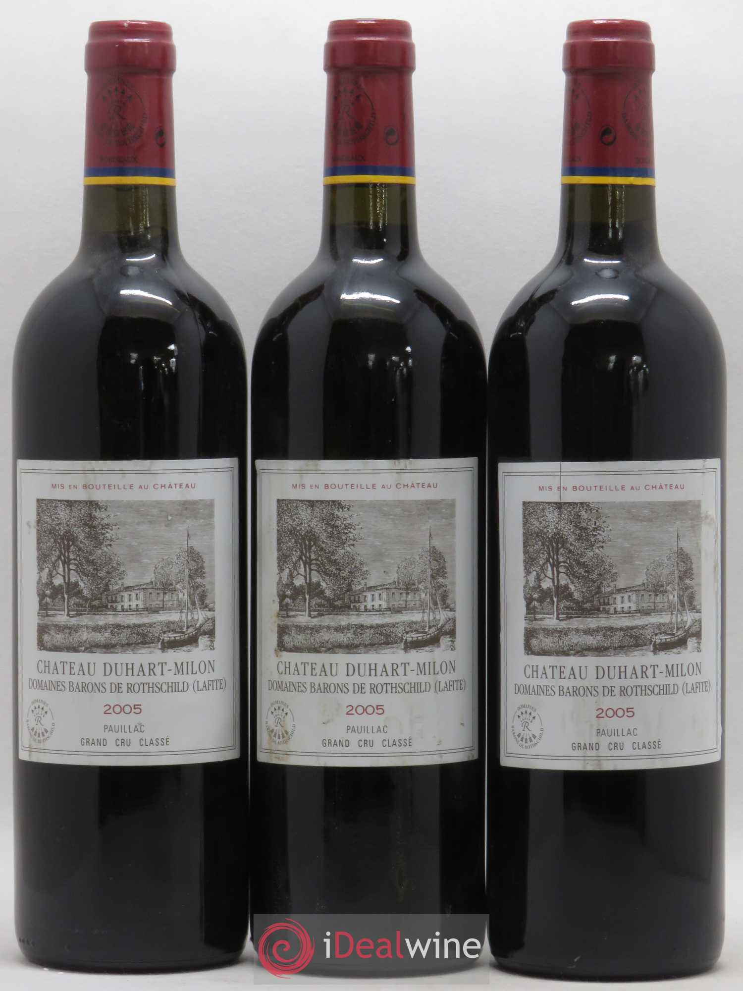 Château Duhart-Milon 4ème Grand Cru Classé 2005 - Lot de 3 bouteilles - 0