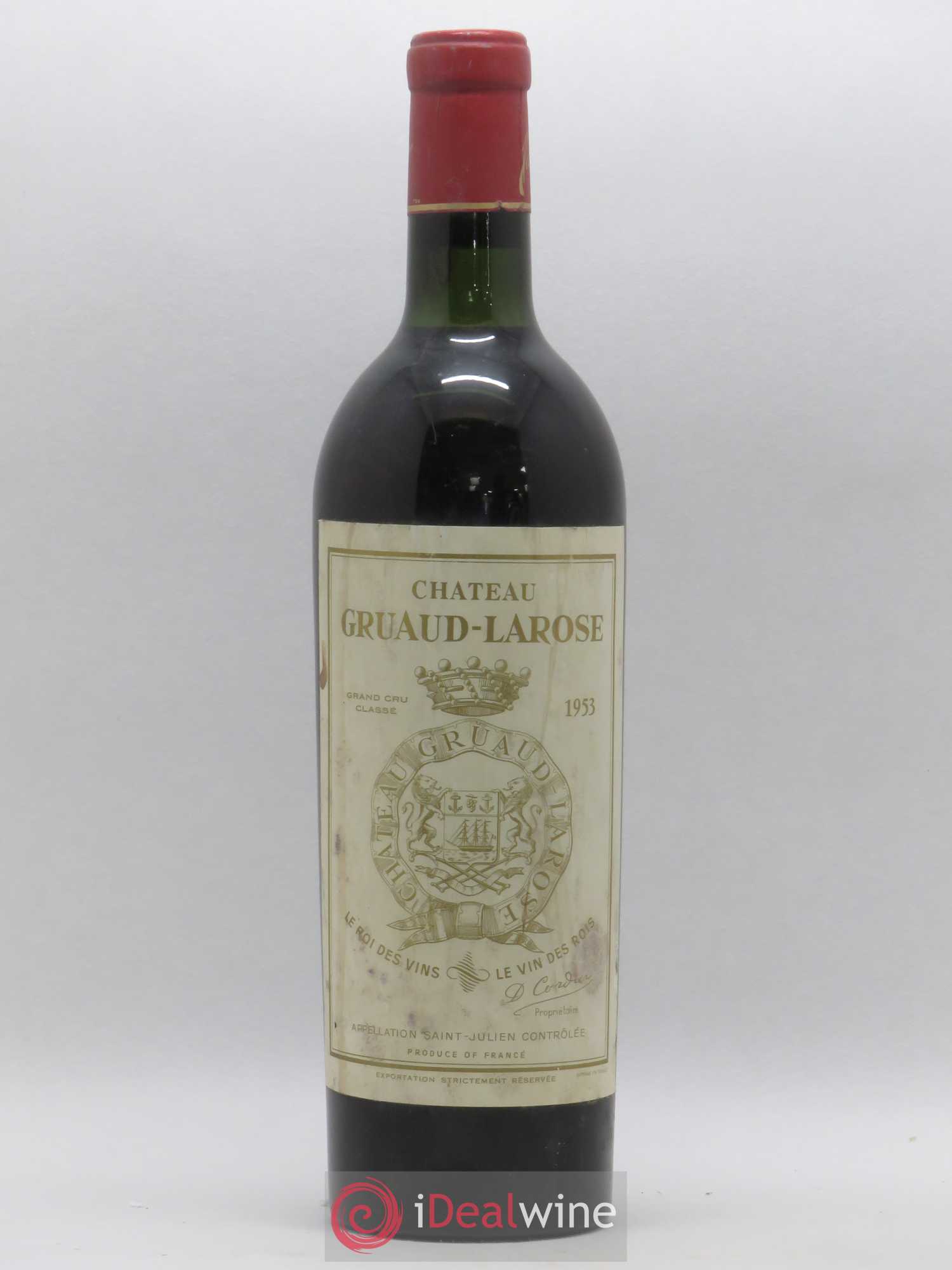 Château Gruaud Larose 2ème Grand Cru Classé 1953 - Lot de 1 bouteille - 0