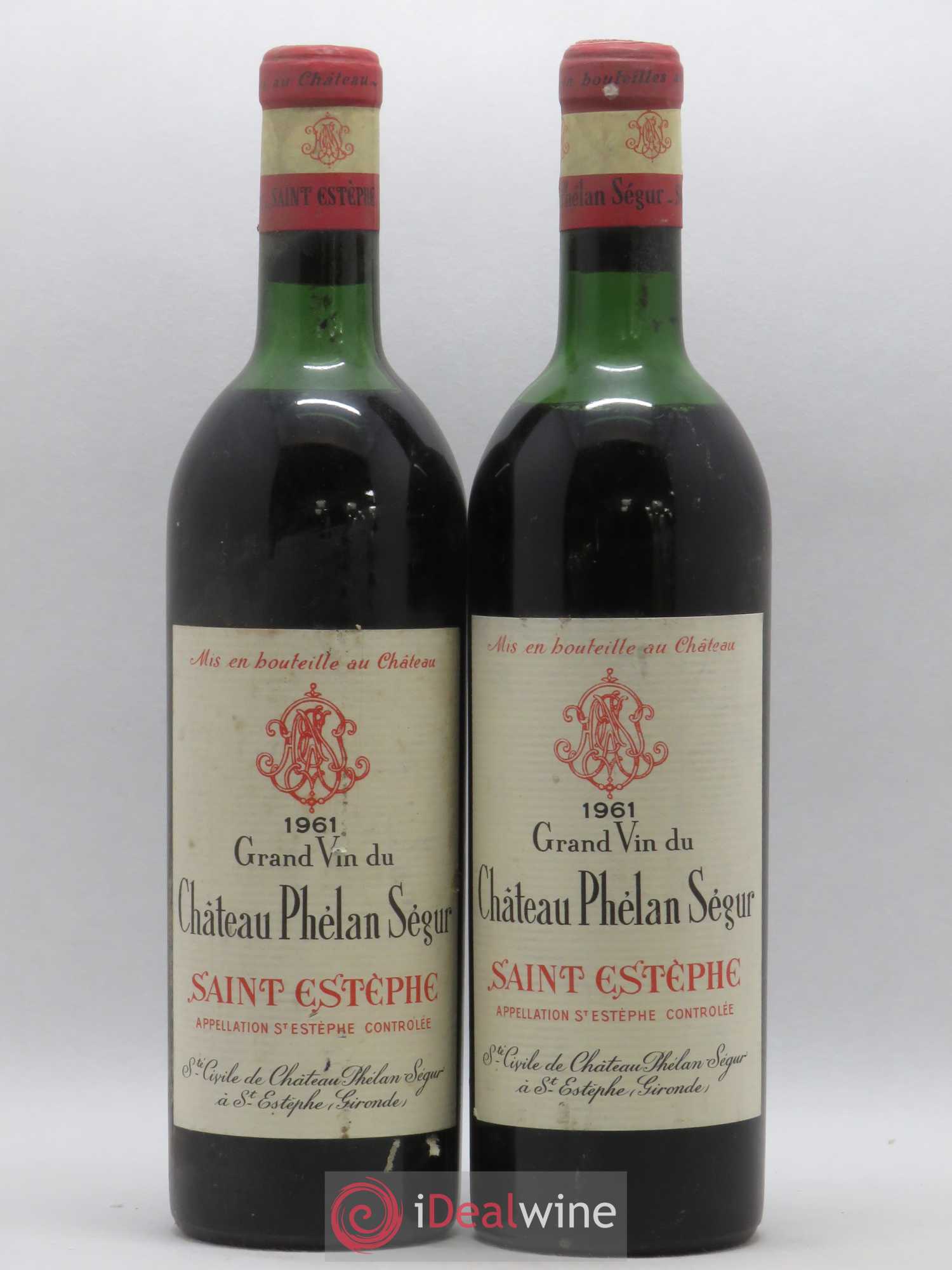 Château Phélan Ségur 1961 - Lot de 2 bouteilles - 0