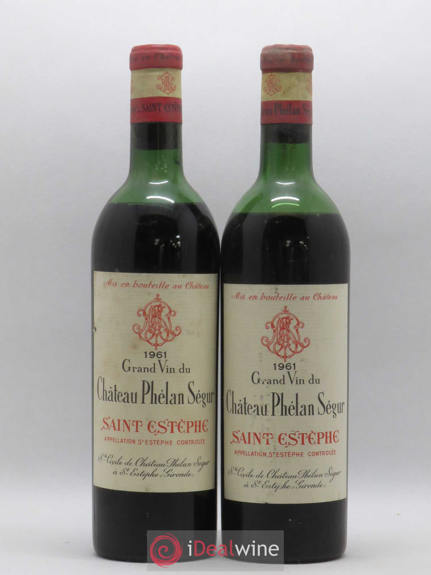Château Phélan Ségur 1961 - Lot de 2 bouteilles - 0