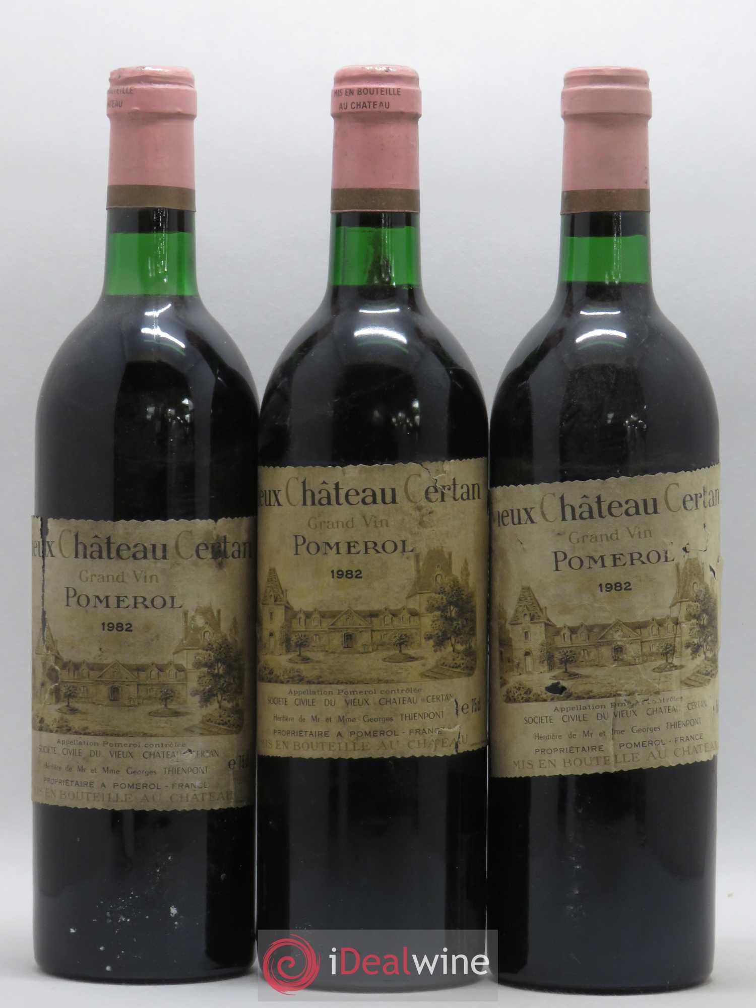 Vieux Château Certan 1982 - Lot de 3 bouteilles - 0
