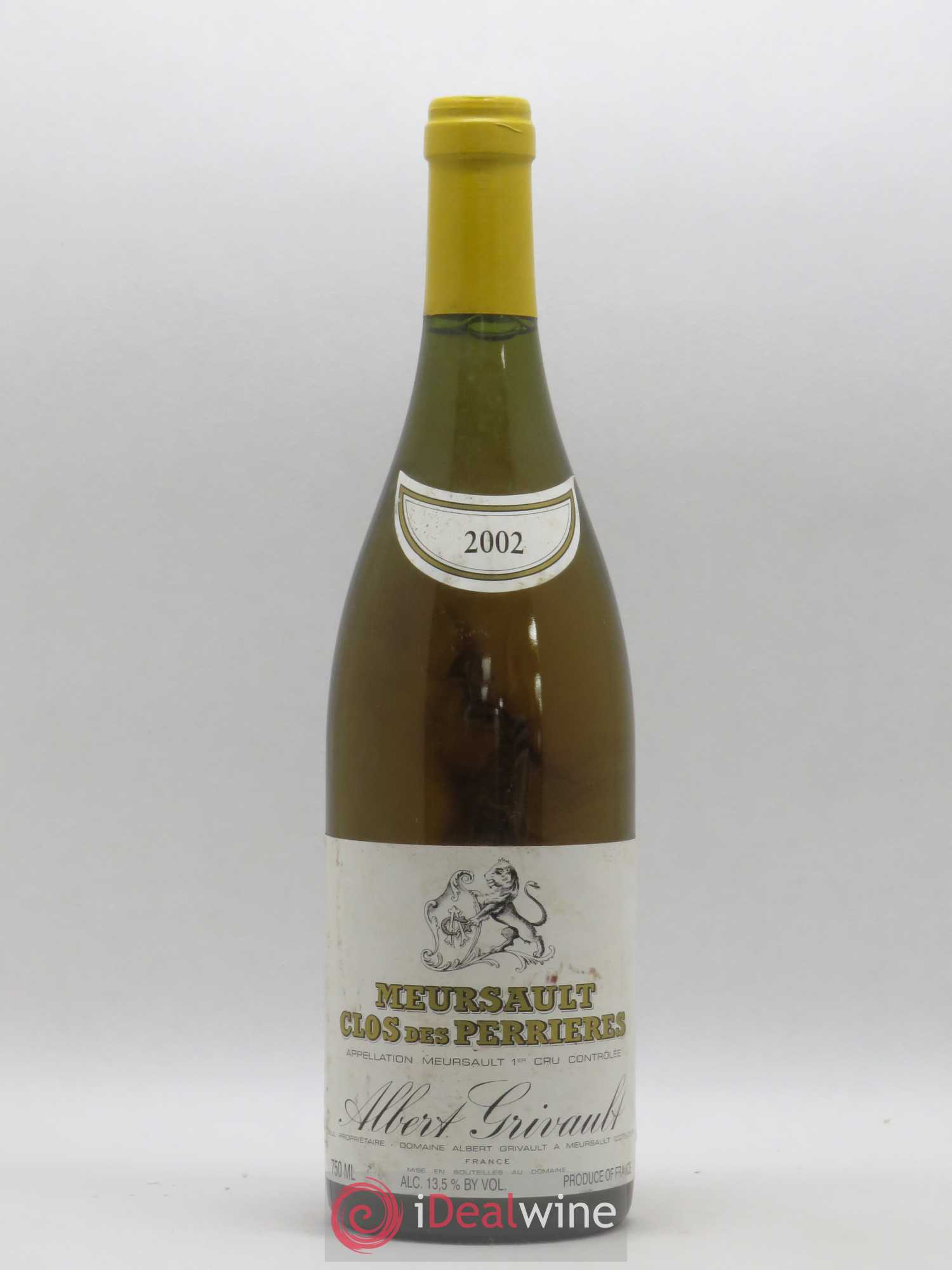 Meursault 1er Cru Clos des Perrières Monopole Albert Grivault 2002 - Lot de 1 bouteille - 0