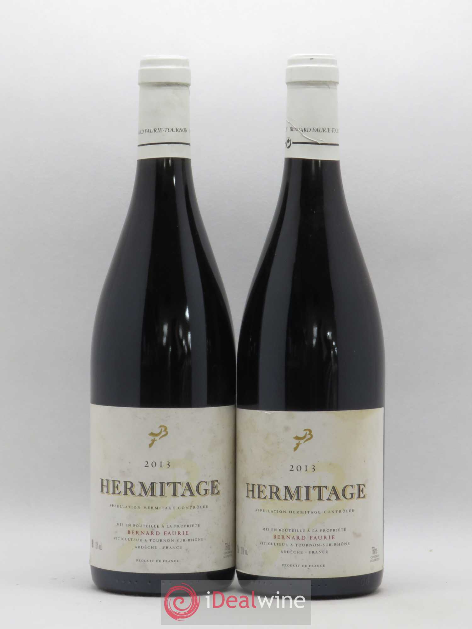Hermitage Greffieux Bessards (capsule blanche) Bernard Faurie 2013 - Lot de 2 bouteilles - 0