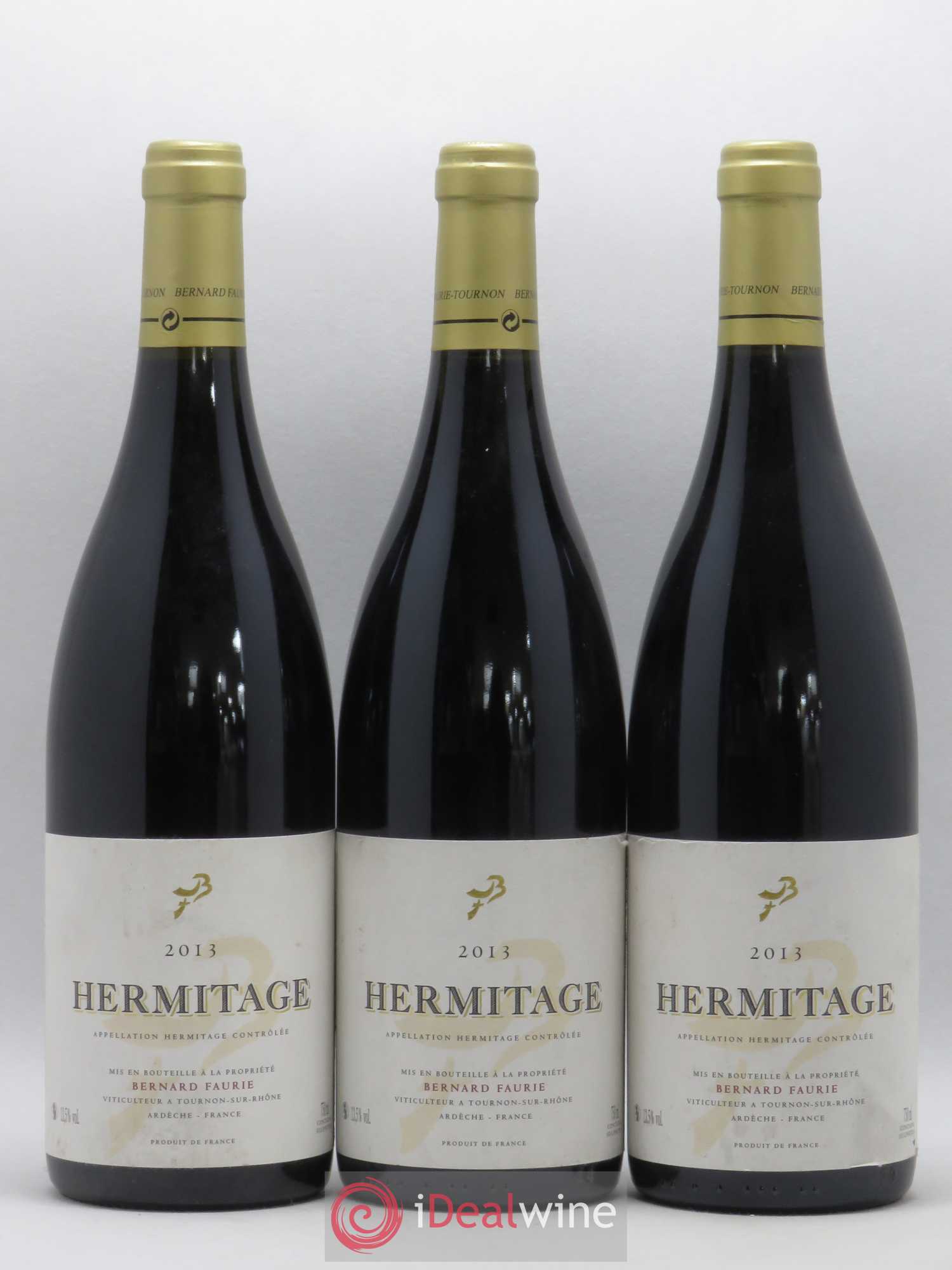Hermitage Bessards Méal (capsule dorée) Bernard Faurie 2013 - Lot de 3 bouteilles - 0