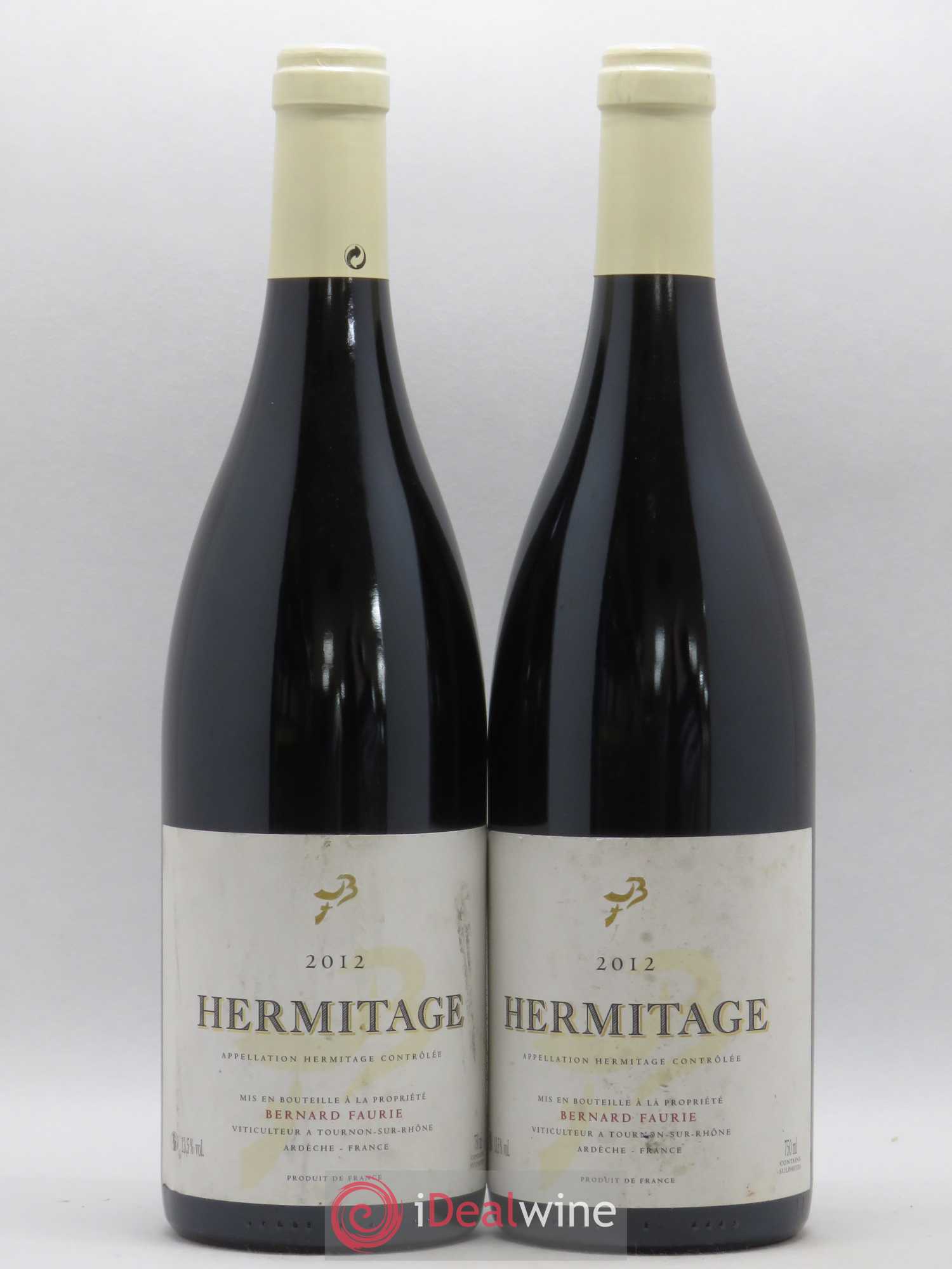 Hermitage Greffieux Bessards (capsule blanche) Bernard Faurie 2012 - Lot de 2 bouteilles - 0