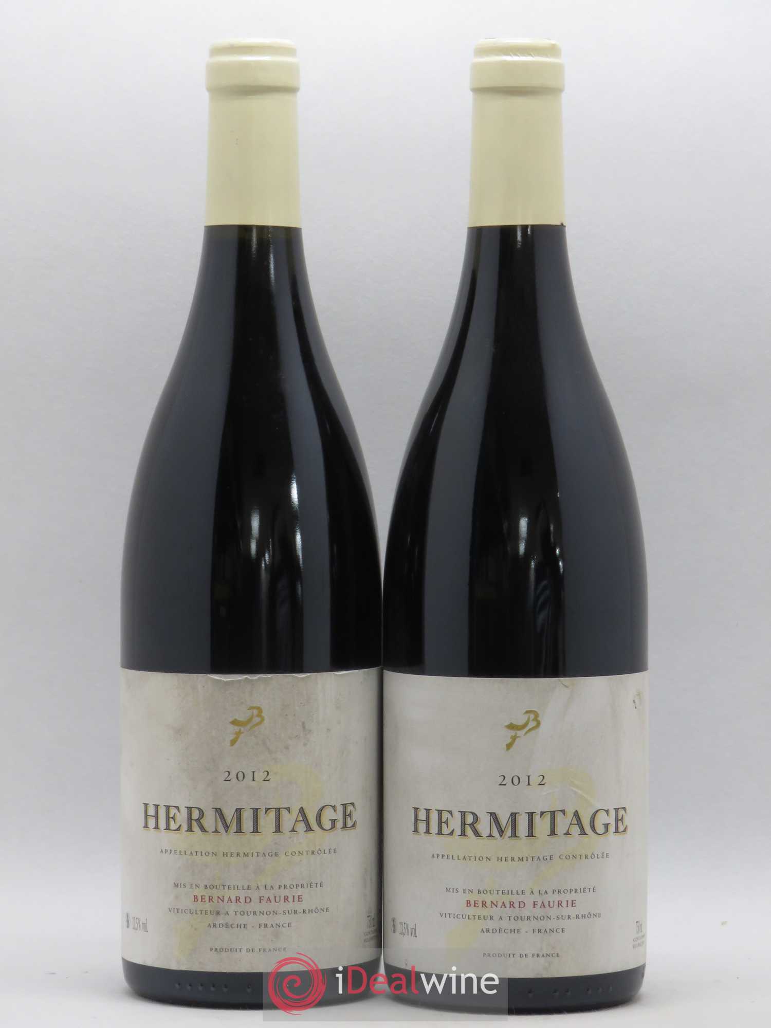 Hermitage Greffieux Bessards (capsule blanche) Bernard Faurie 2012 - Lot de 2 bouteilles - 0