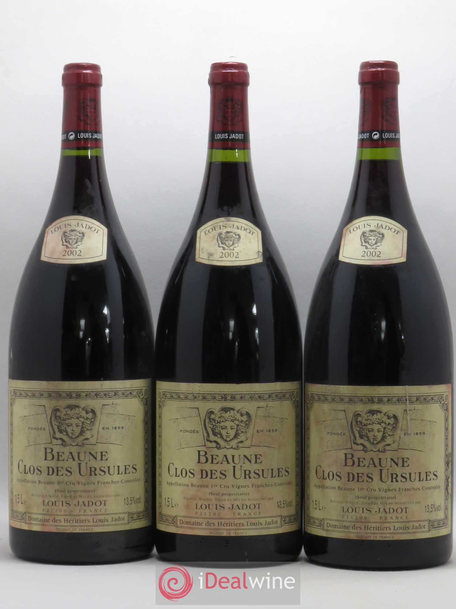 Beaune 1er Cru Clos des Ursules Maison Louis Jadot 2002 - Lot de 3 magnums - 0