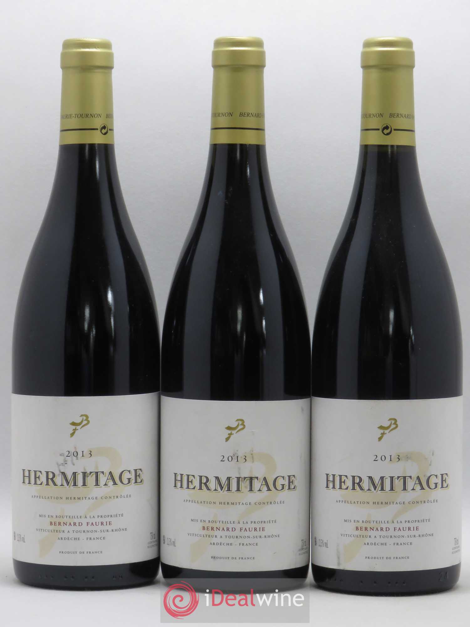 Hermitage Bessards Méal (capsule dorée) Bernard Faurie 2013 - Lot de 3 bouteilles - 0