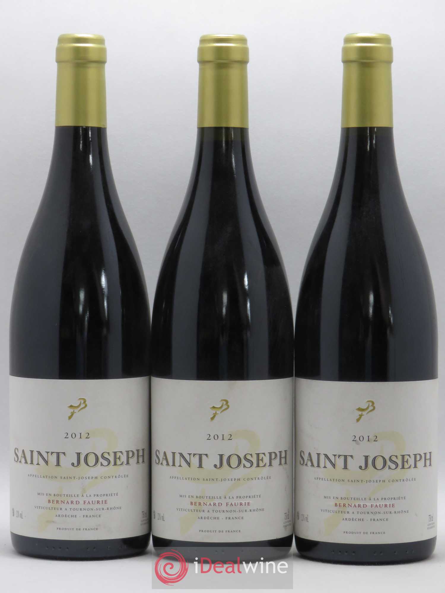 Saint-Joseph Bernard Faurie 2012 - Lot de 3 bouteilles - 0