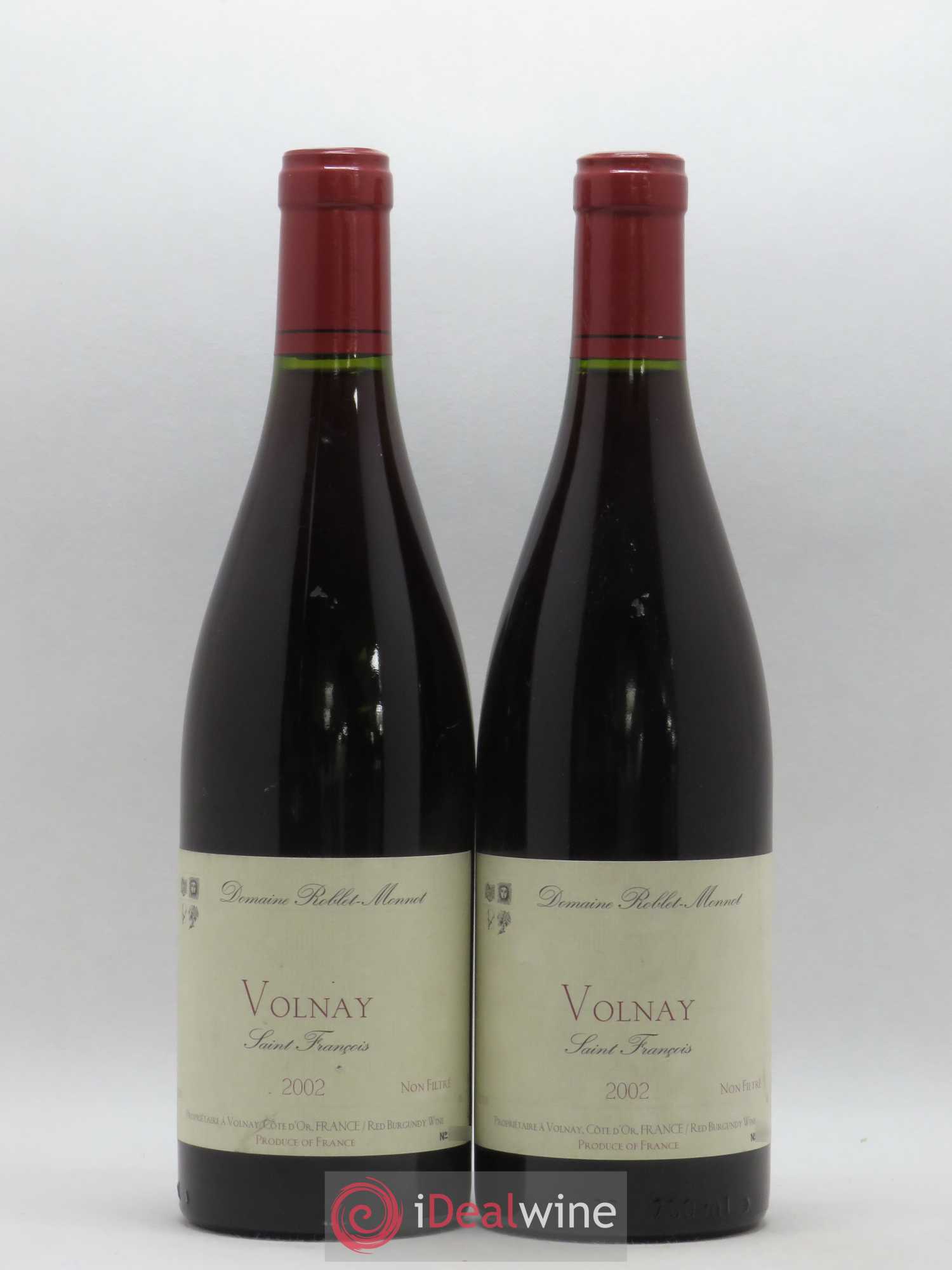 Volnay Saint Francois Domaine Roblet Monnot 2002 - Posten von 2 Flaschen - 0