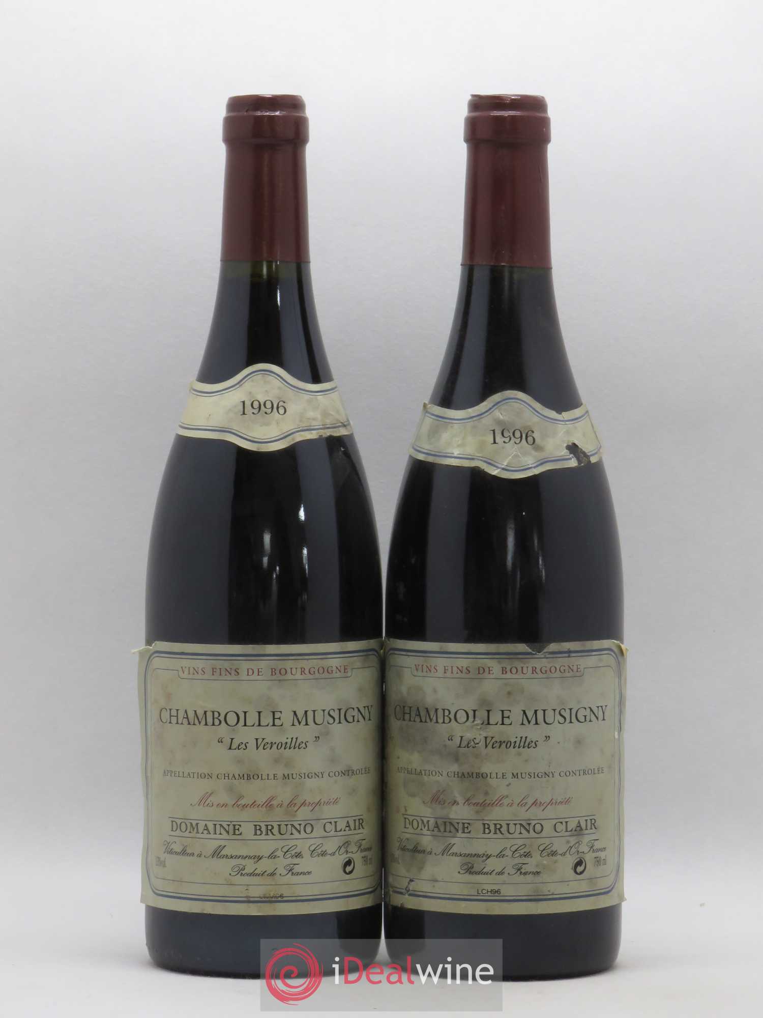 Chambolle-Musigny Les Veroilles Bruno Clair (Domaine) 1996 - Lot de 2 bouteilles - 0