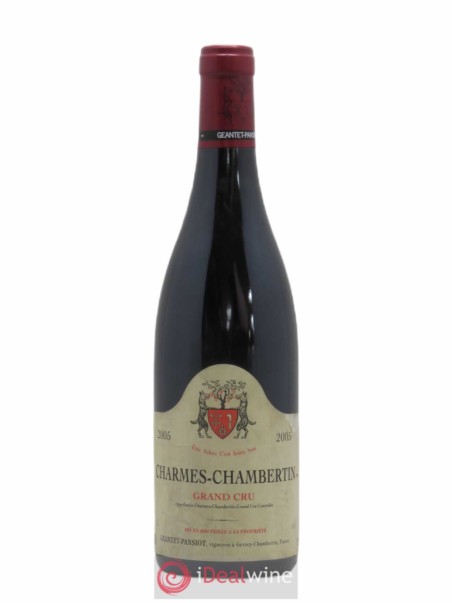 Charmes-Chambertin Grand Cru Geantet-Pansiot 2005 - Lot de 1 bouteille - 0