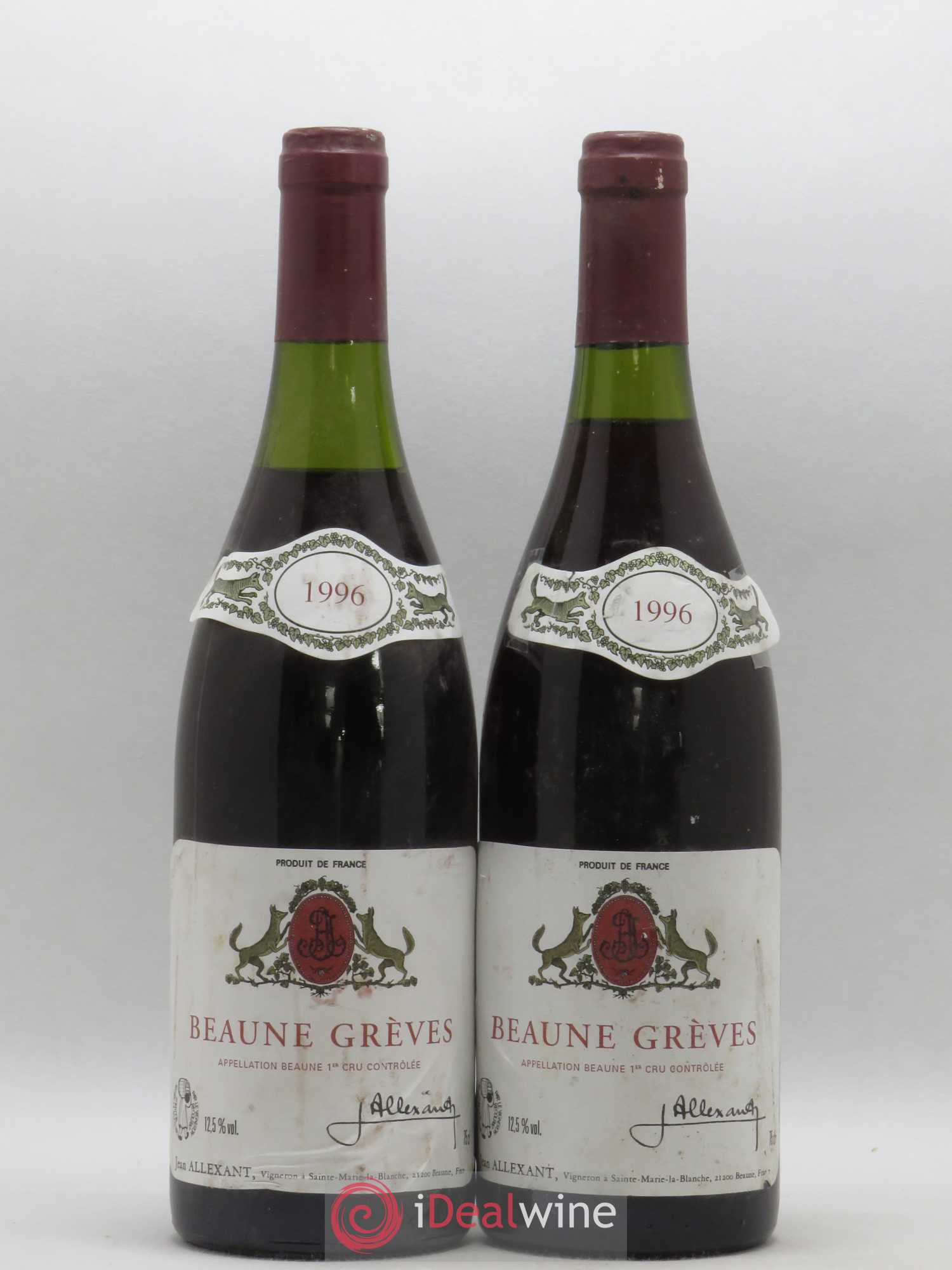 Beaune 1er Cru Grèves Jean Allexant 1996 - Posten von 2 Flaschen - 0