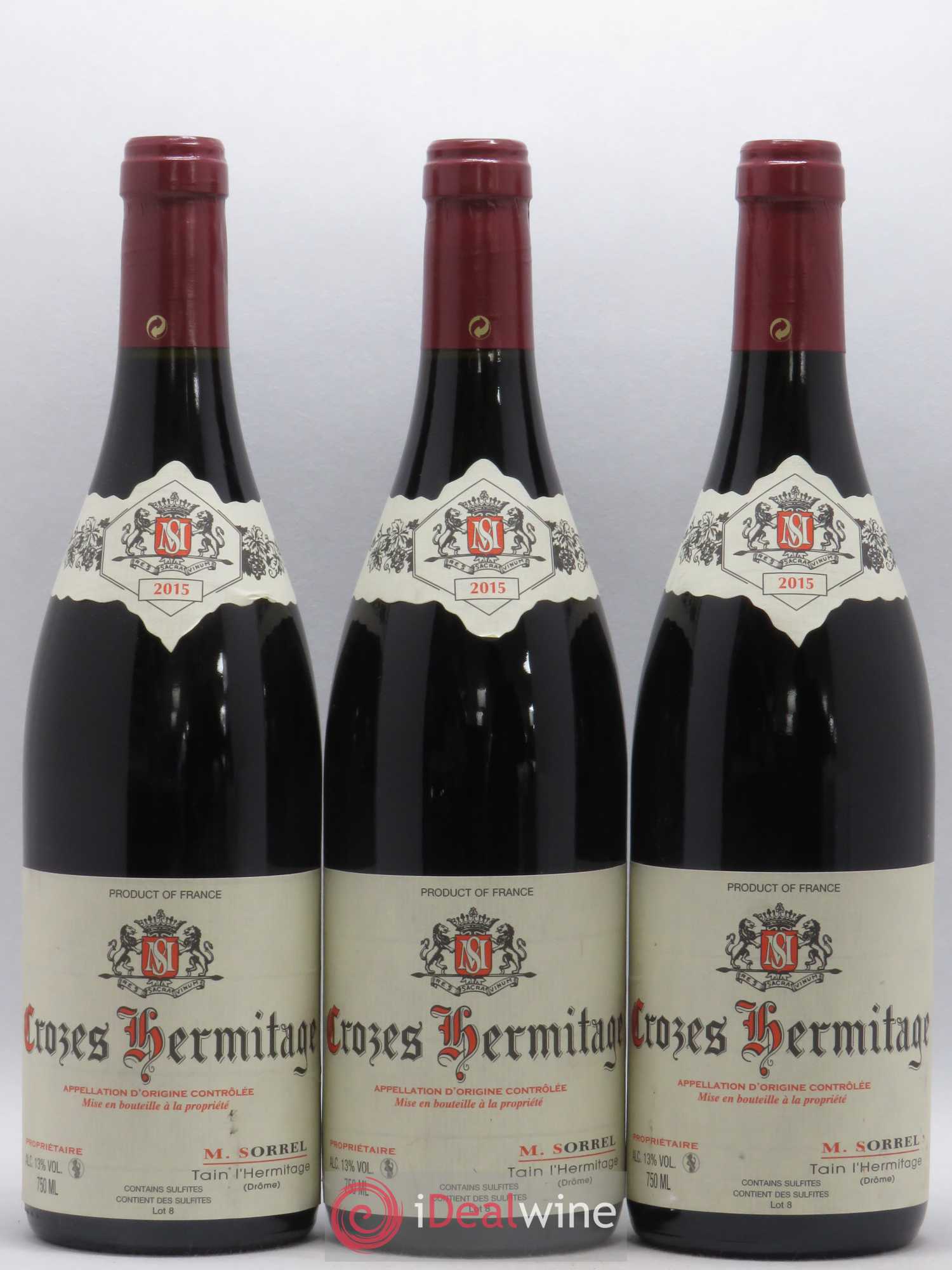 Crozes-Hermitage Marc Sorrel 2015 - Lot de 3 bouteilles - 0
