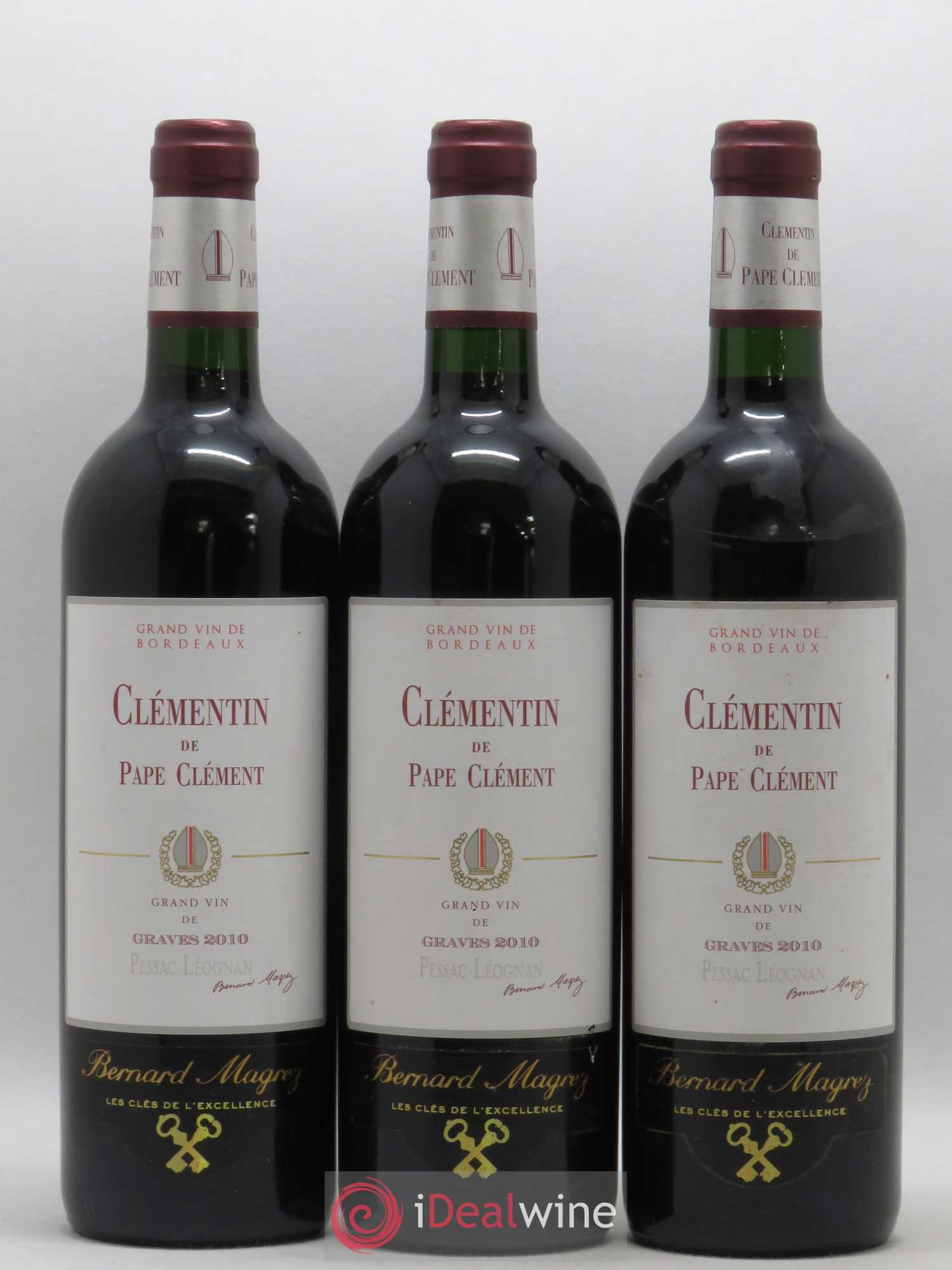 Le Clémentin de Pape Clément Second Vin 2010 - Lot de 3 bouteilles - 0