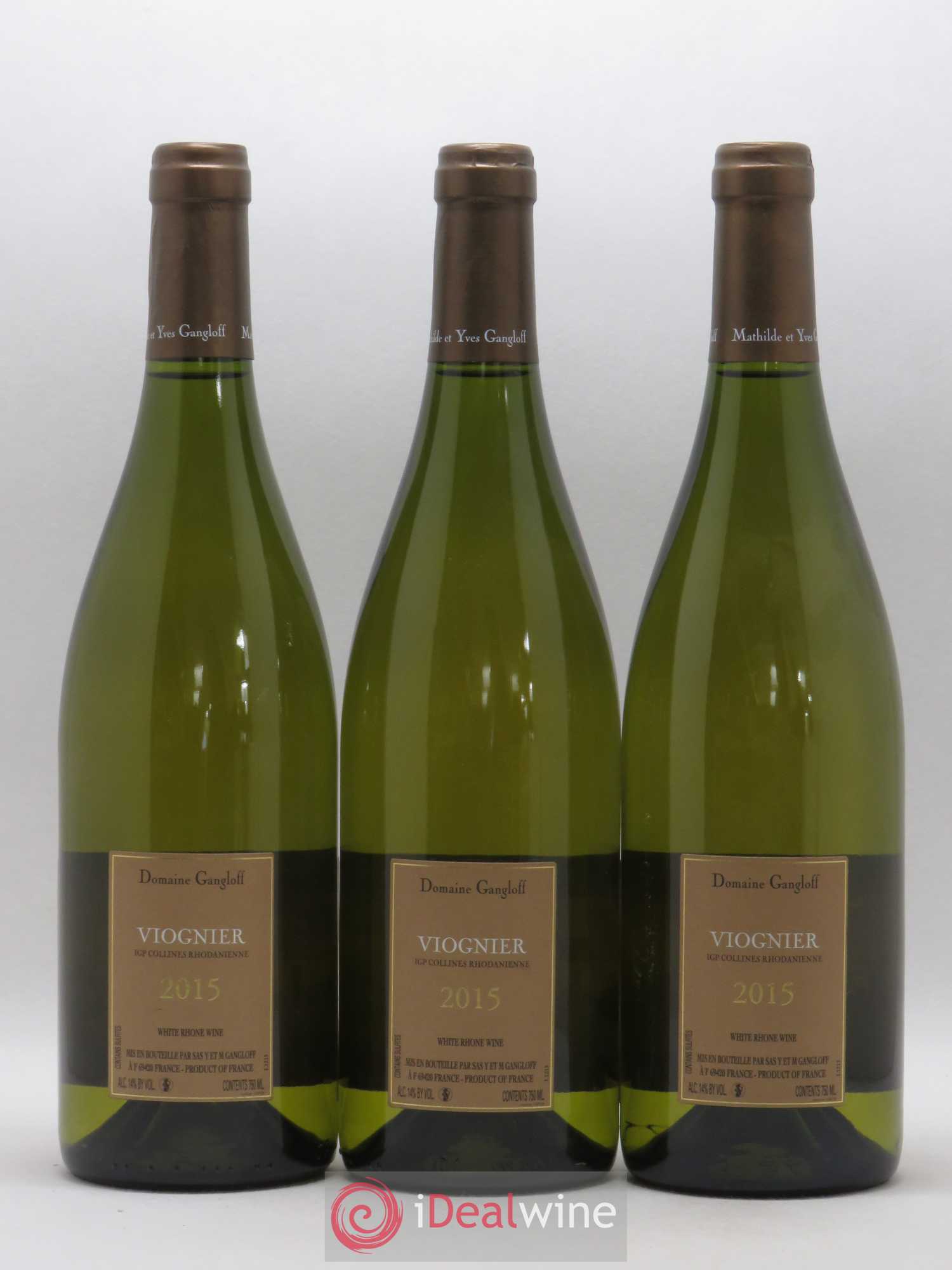 Collines Rhodaniennes Gangloff 2015 - Posten von 3 Flaschen - 1
