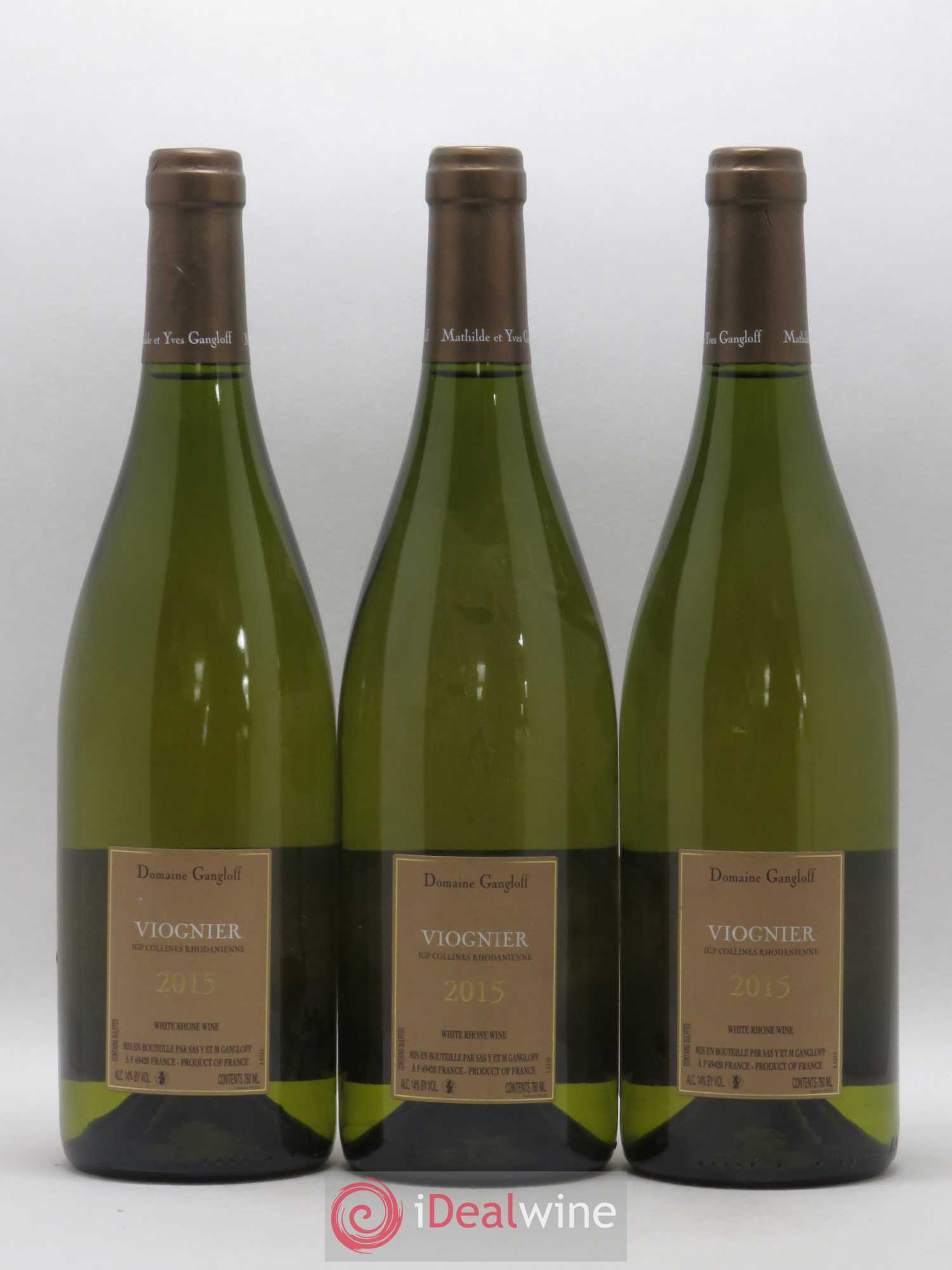 Collines Rhodaniennes Gangloff 2015 - Posten von 3 Flaschen - 1