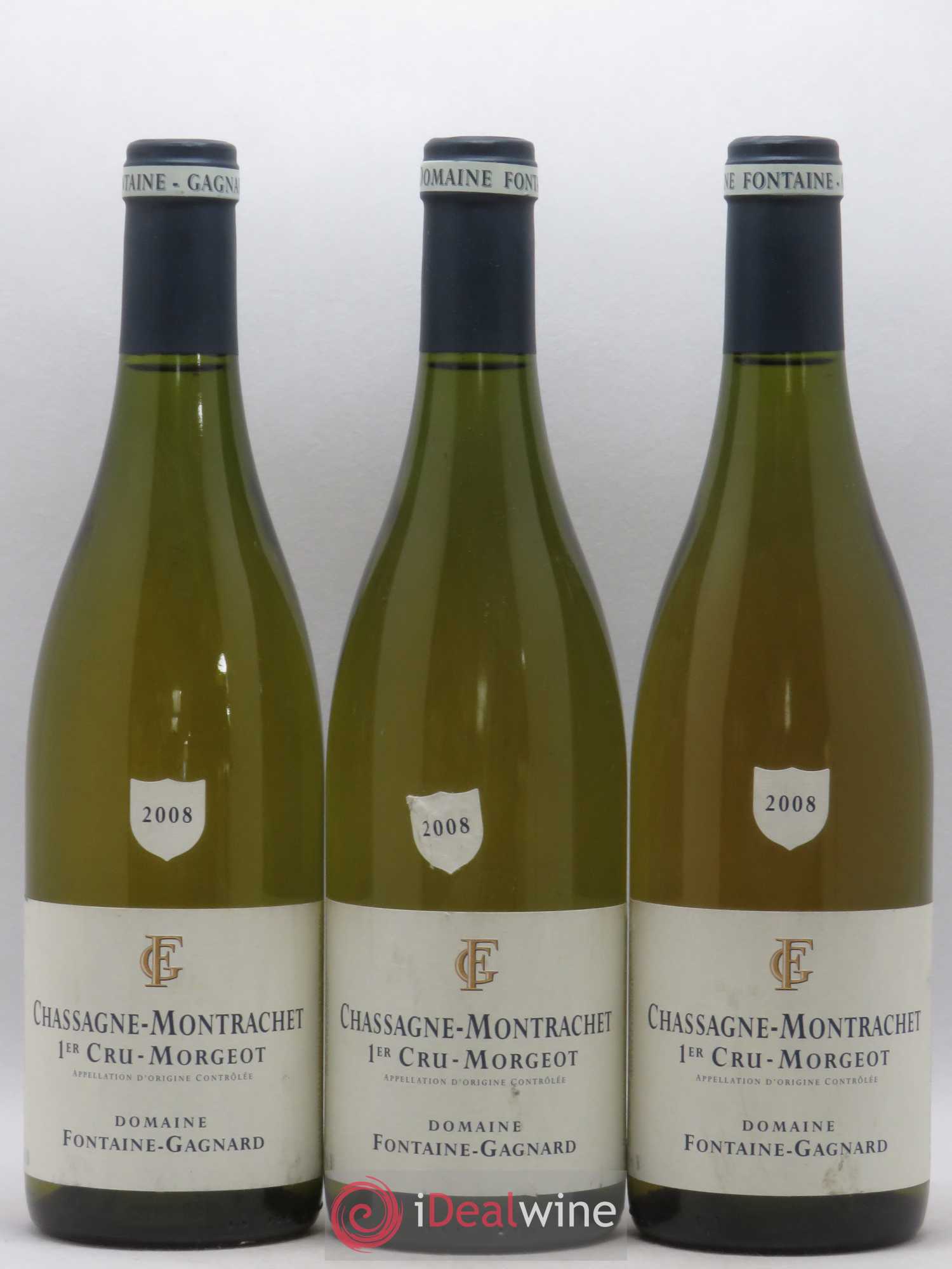 Chassagne-Montrachet 1er Cru Morgeot Fontaine-Gagnard (Domaine) 2008 - Lot de 3 bouteilles - 0