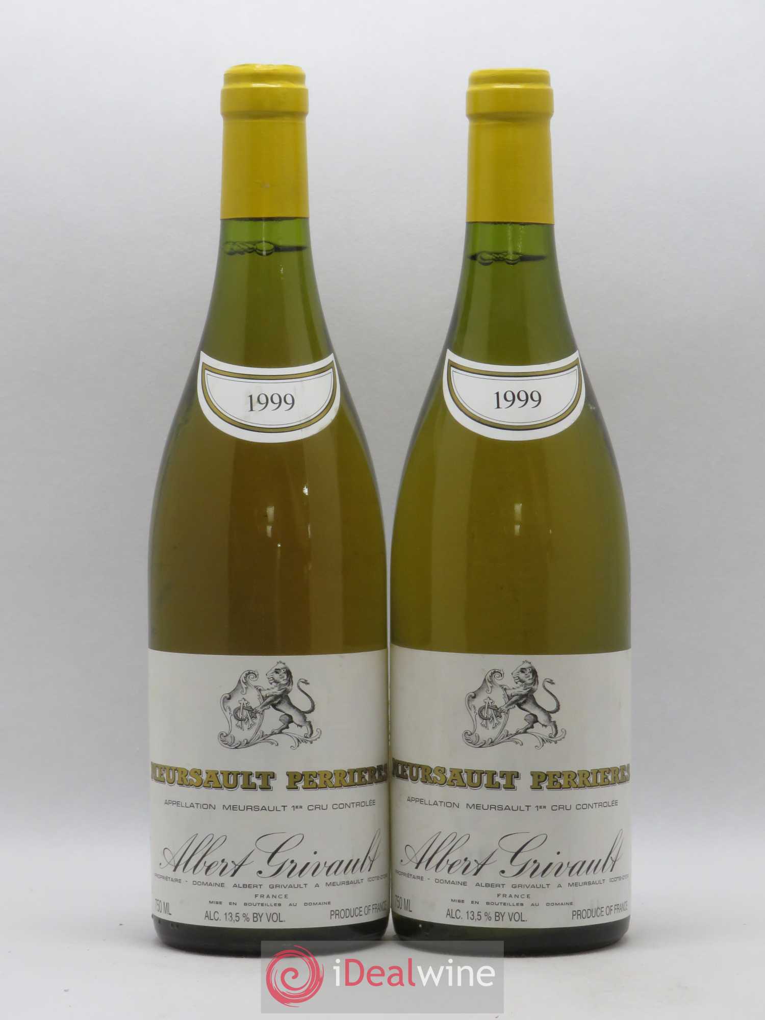 Meursault 1er Cru Perrières Albert Grivault 1999 - Lot de 2 bouteilles - 0