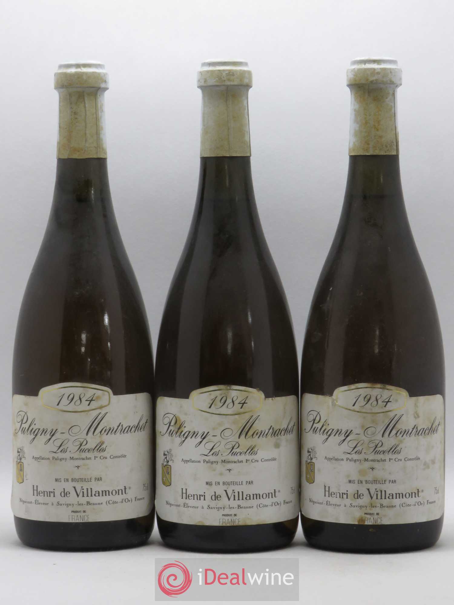 Puligny-Montrachet 1er Cru Les Pucelles Henri de Villamont 1984 - Posten von 3 Flaschen - 0