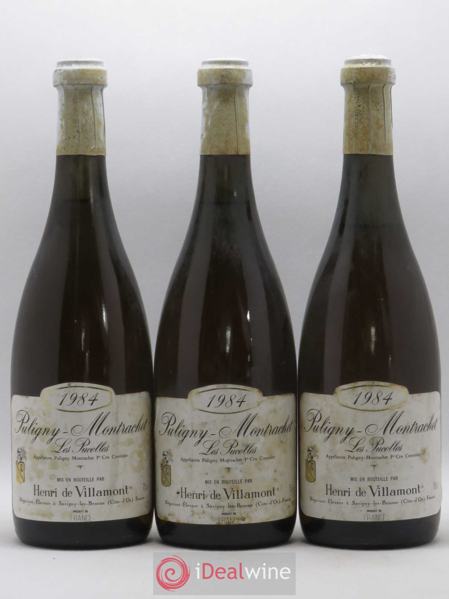 Puligny-Montrachet 1er Cru Les Pucelles Henri de Villamont 1984 - Posten von 3 Flaschen - 0