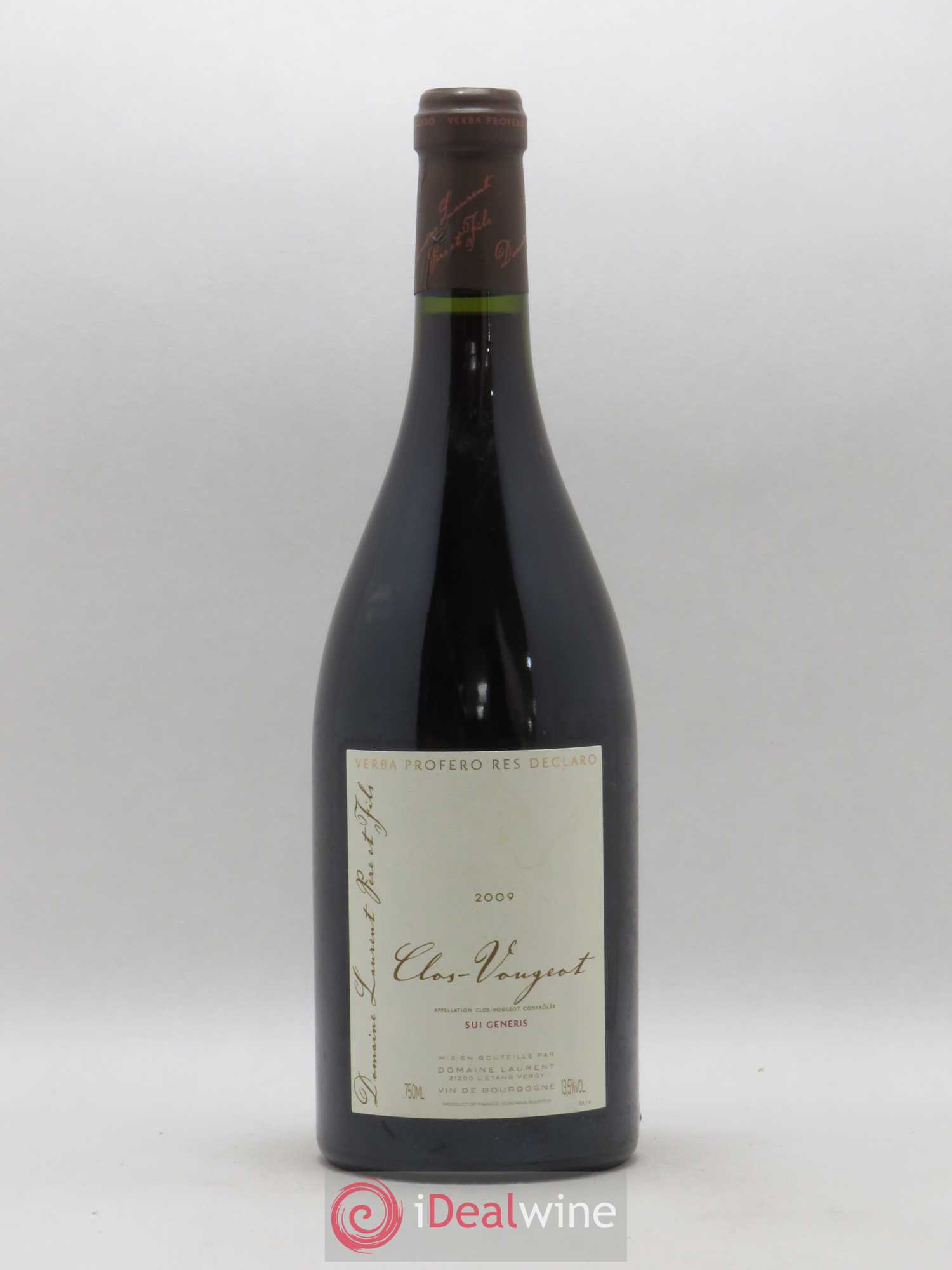Clos de Vougeot Grand Cru Vieilles vignes Sui Generis Dominique Laurent 2009 - Lot de 1 bouteille - 0