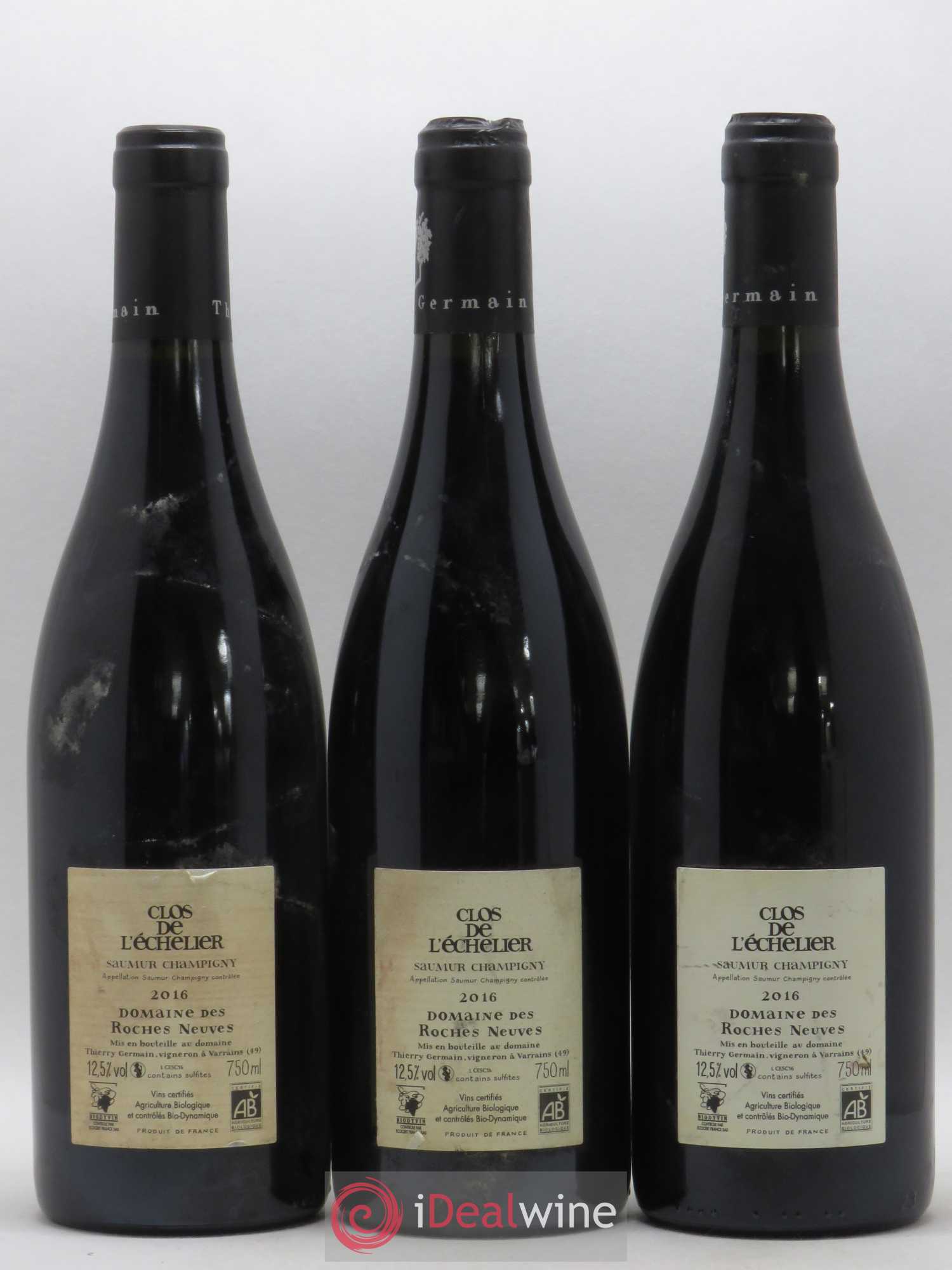 Saumur-Champigny Clos de l'Echelier Domaine des Roches Neuves - Thierry Germain 2016 - Lot de 3 bouteilles - 1