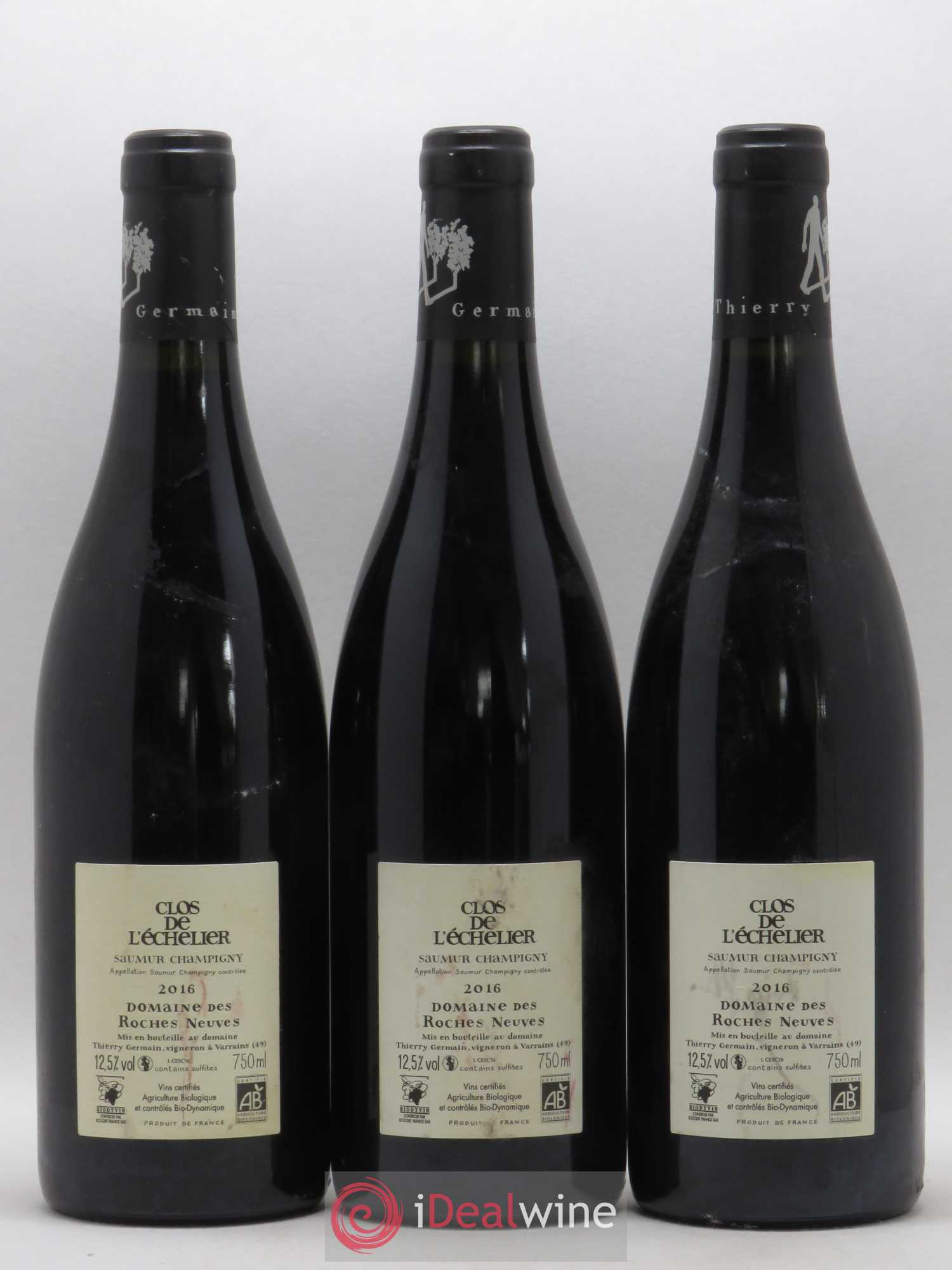 Saumur-Champigny Clos de l'Echelier Domaine des Roches Neuves - Thierry Germain 2016 - Lot de 3 bouteilles - 1