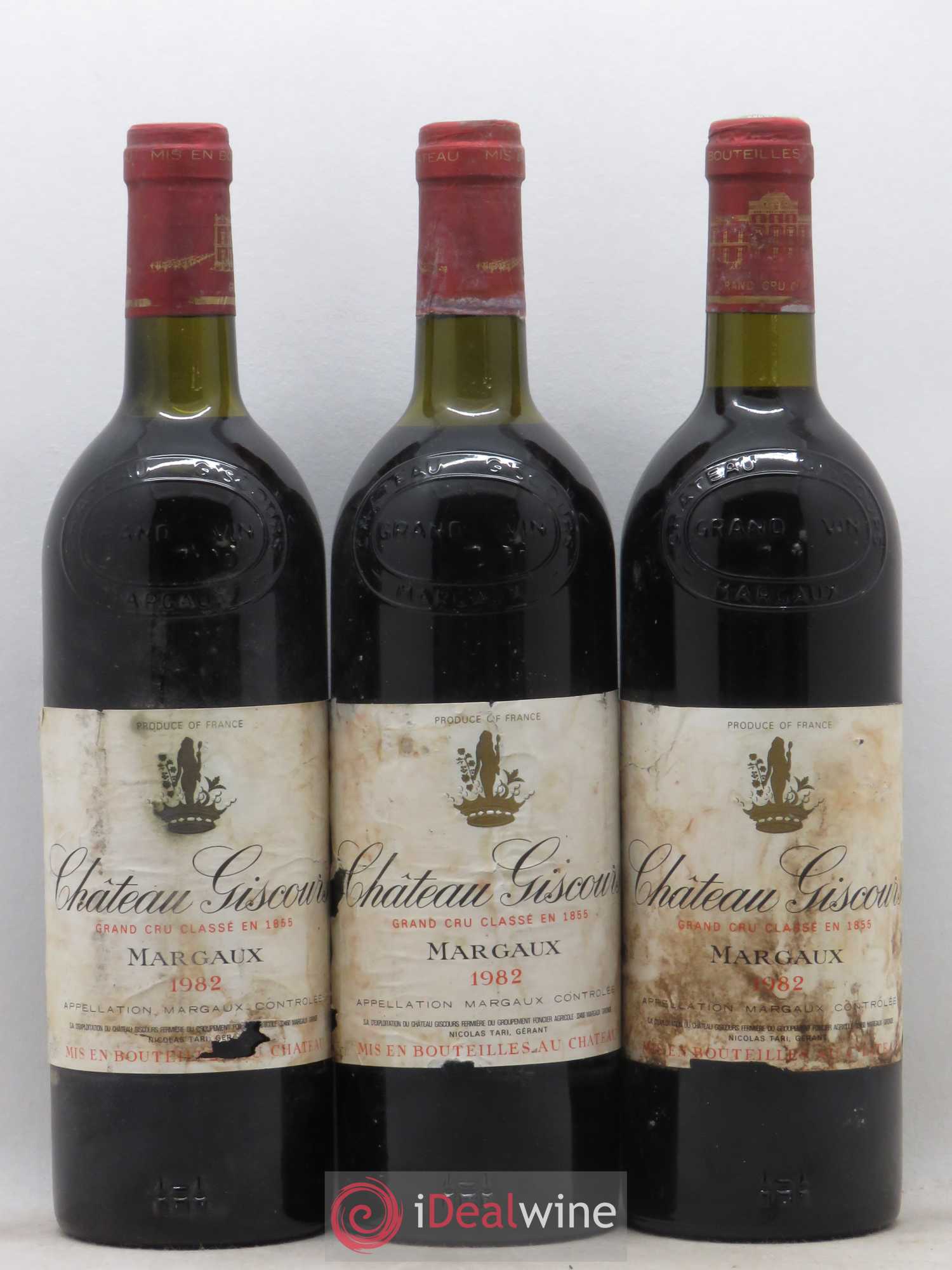 Château Giscours 3ème Grand Cru Classé 1982 - Lot de 3 bouteilles - 0