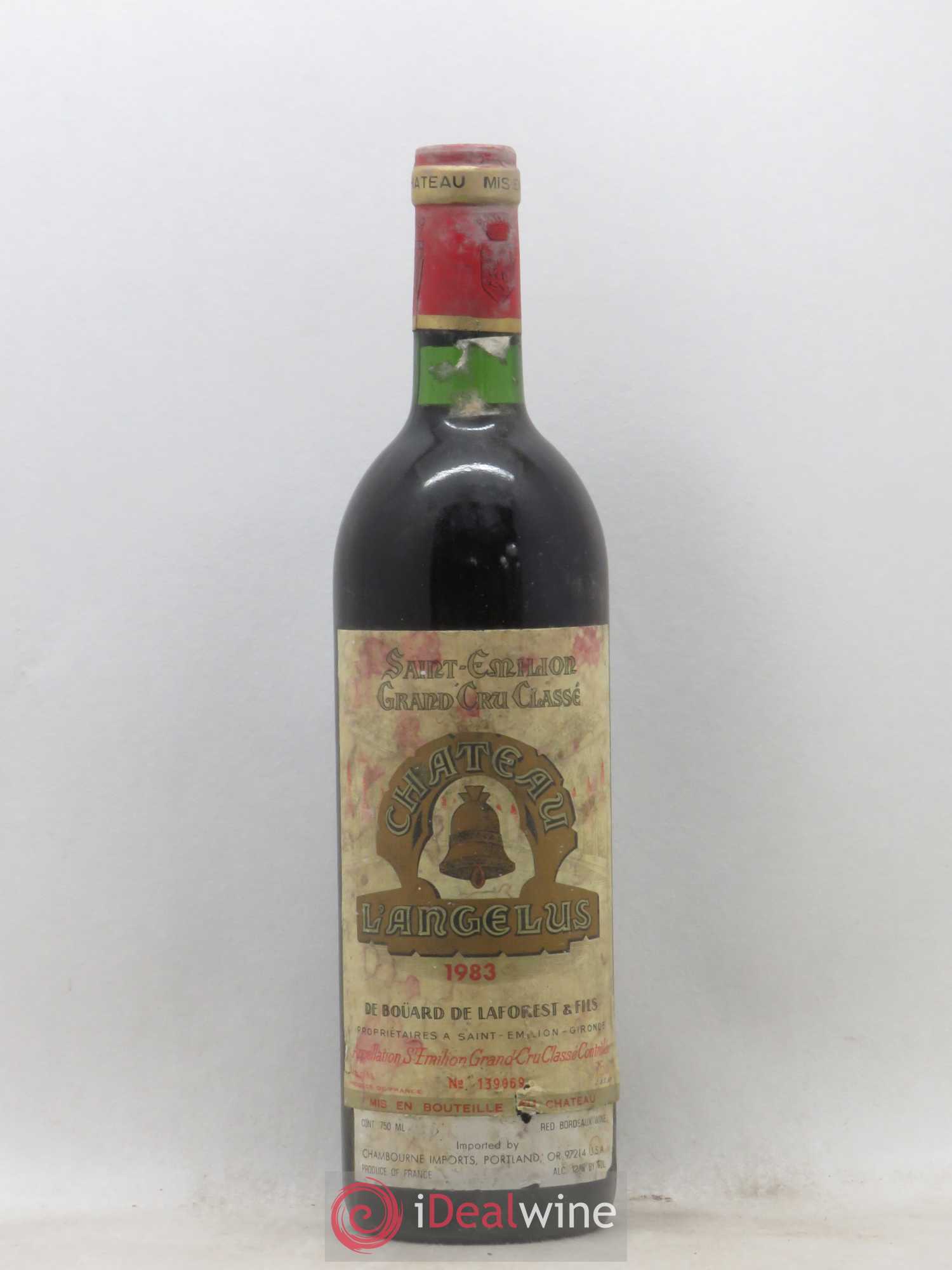 Château Angélus 1er Grand Cru Classé A 1983 - Lot de 1 bouteille - 0