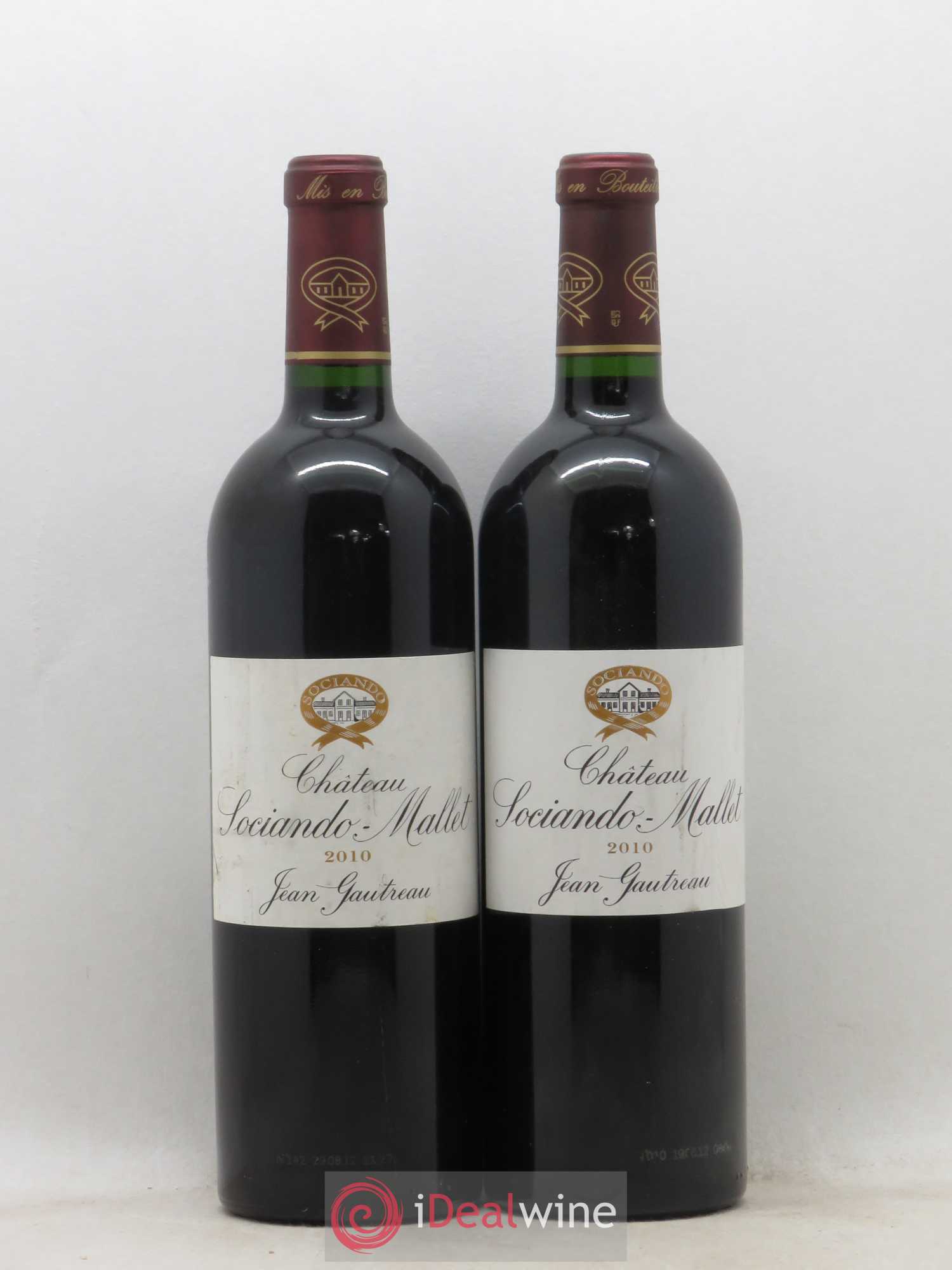 Château Sociando Mallet 2010 - Lot de 2 bouteilles - 0