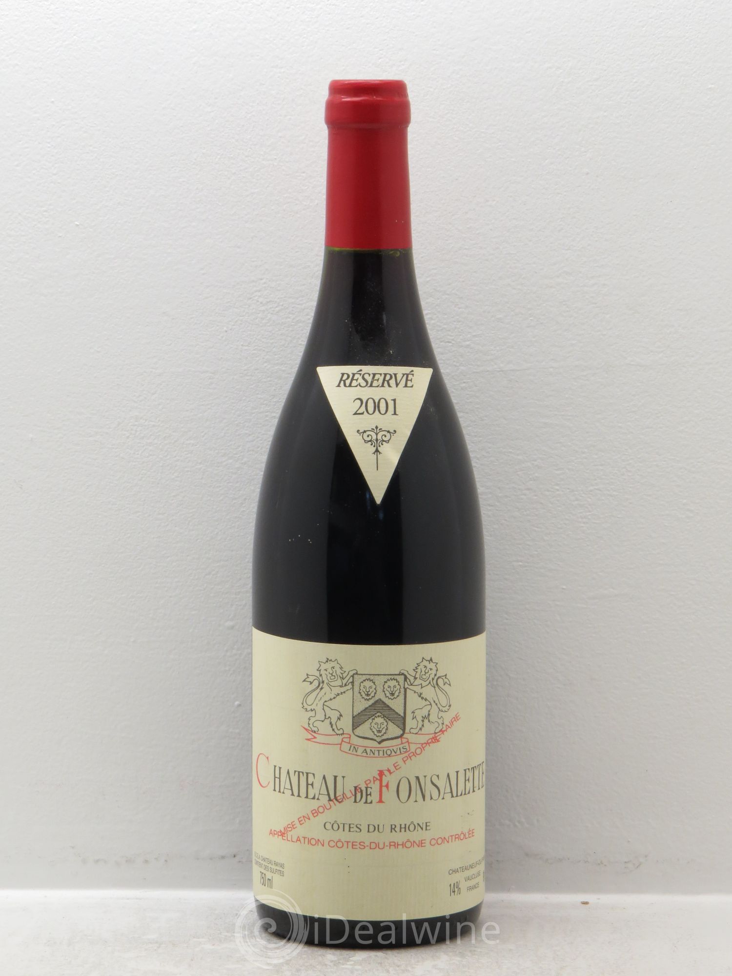 Côtes-du-Rhône Château de Fonsalette Emmanuel Reynaud 2001 - Lot de 1 bouteille - 0