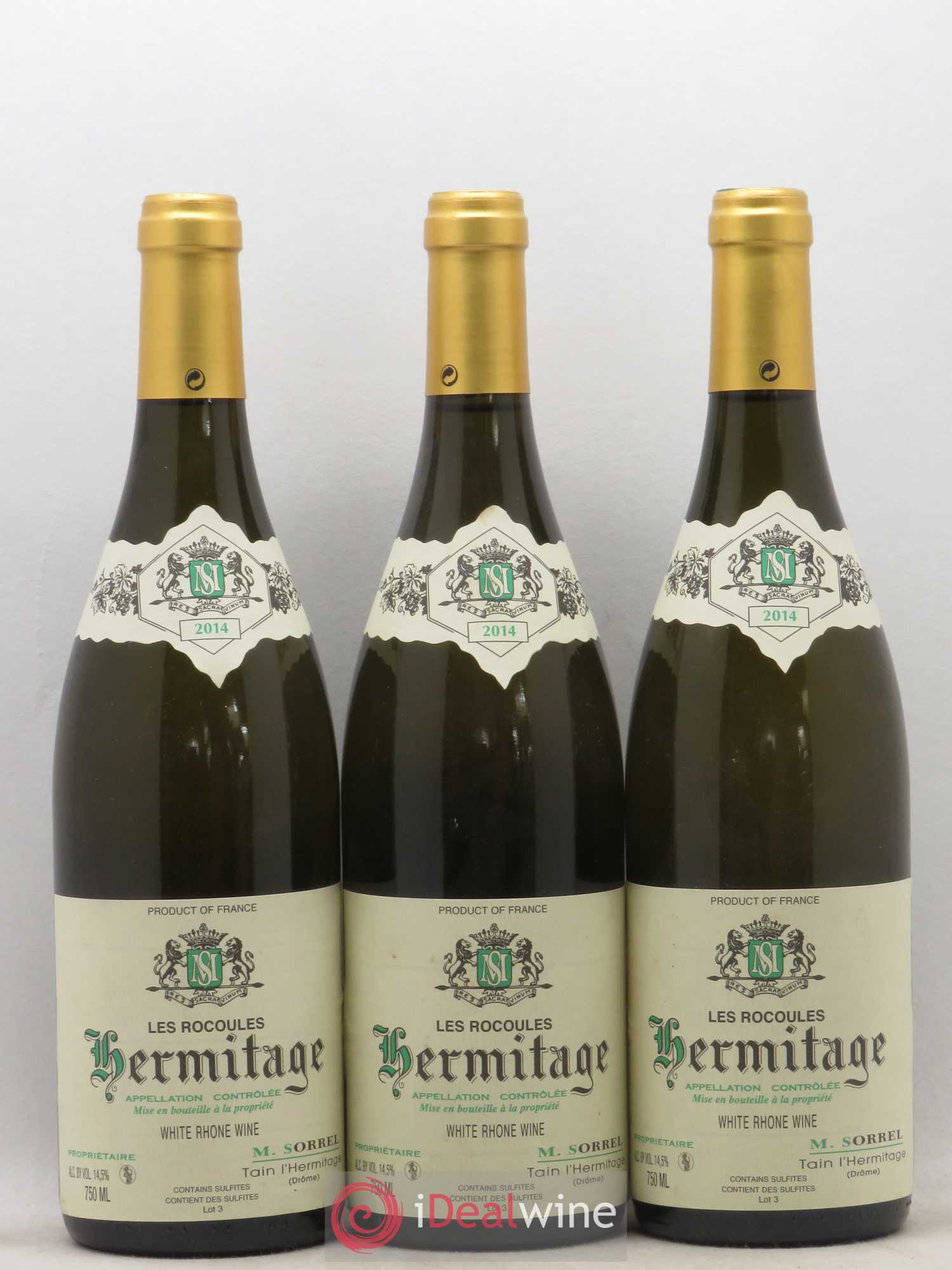Hermitage Les Rocoules Marc Sorrel 2014 - Lot de 3 bouteilles - 0