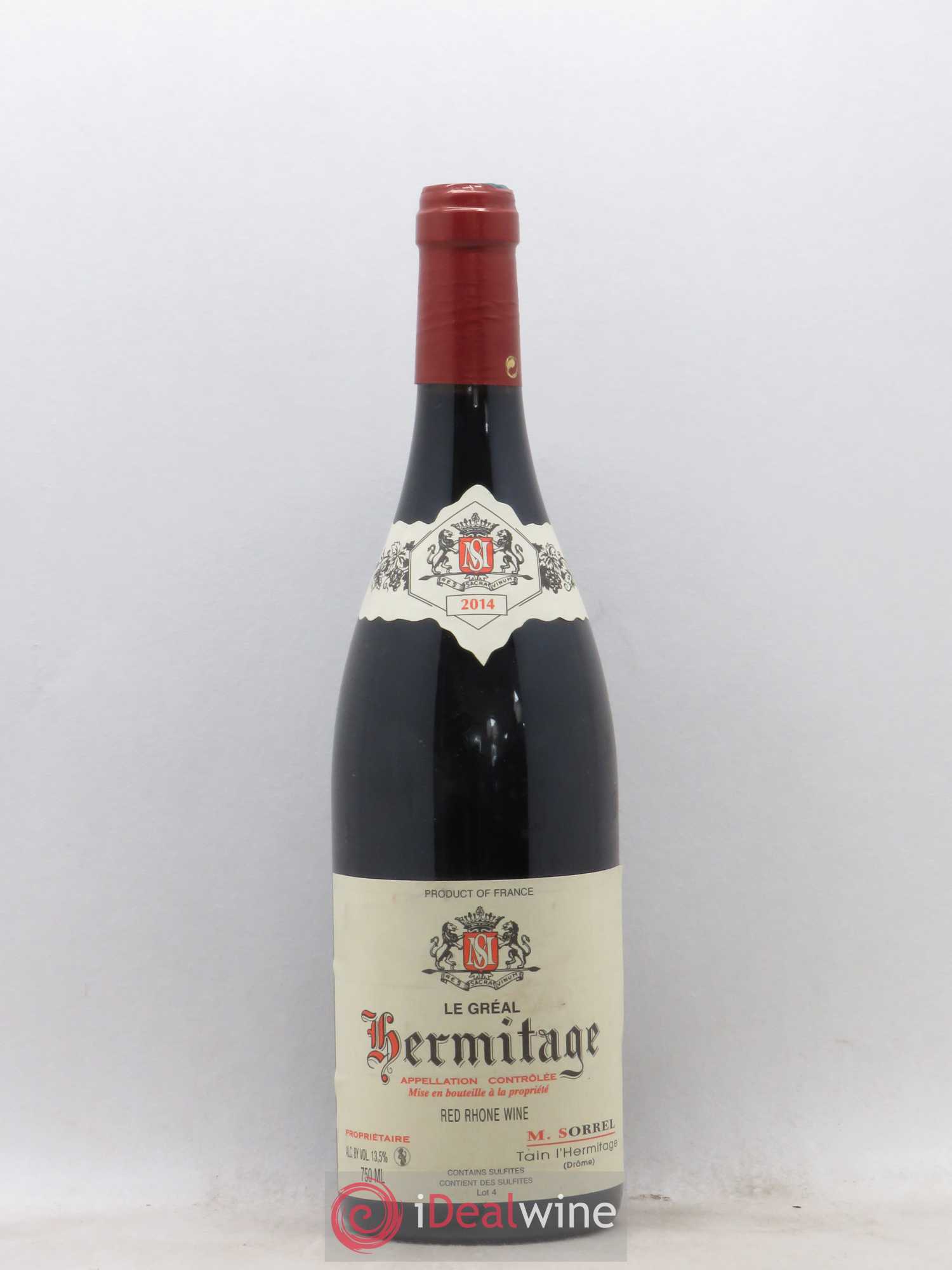 Hermitage Le Gréal Marc Sorrel 2014 - Lot de 1 bouteille - 0