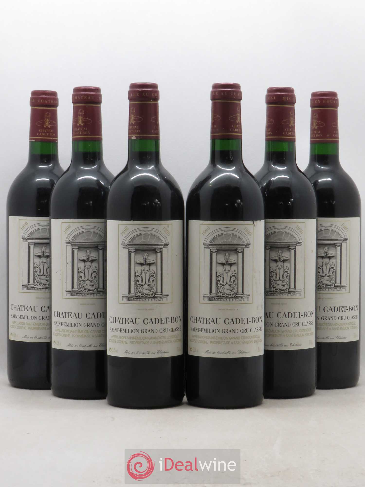 Château Cadet Bon Grand Cru Classé 1998 - Lot de 6 bouteilles - 0