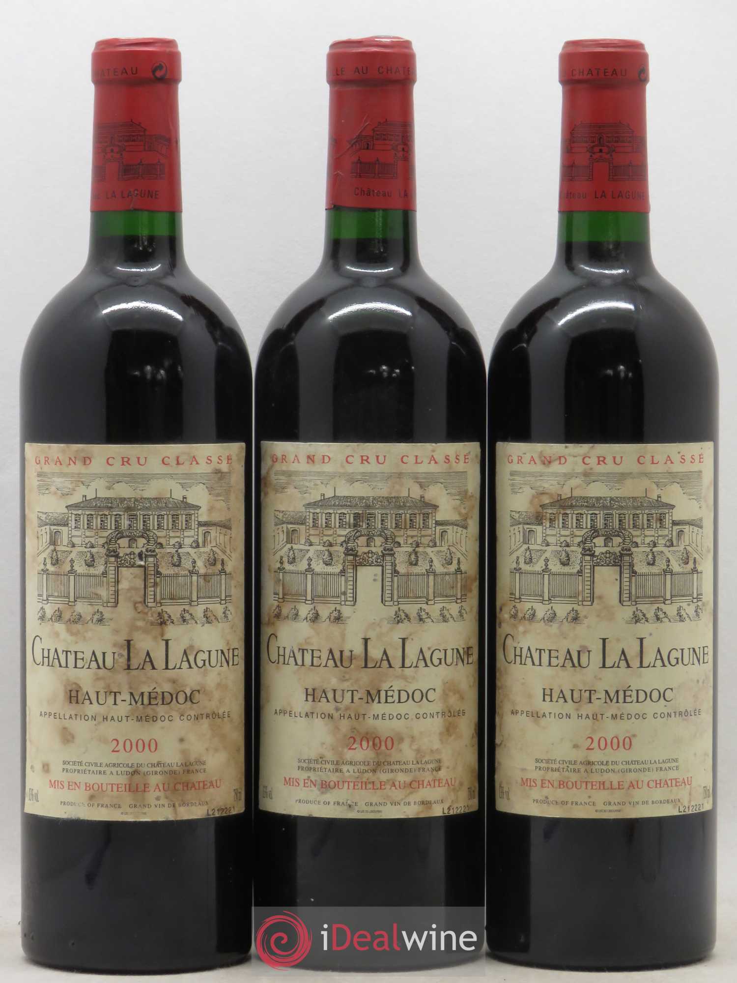 Château la Lagune 3ème Grand Cru Classé 2000 - Lot de 3 bouteilles - 0