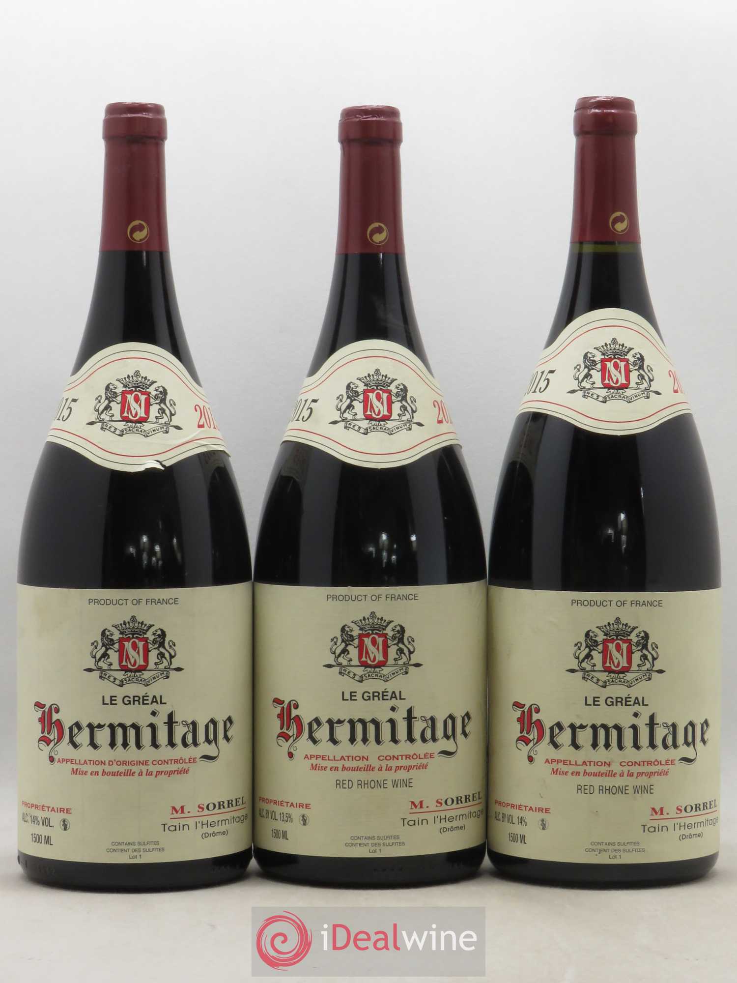 Hermitage Le Gréal Marc Sorrel 2015 - Lot de 3 magnums - 0