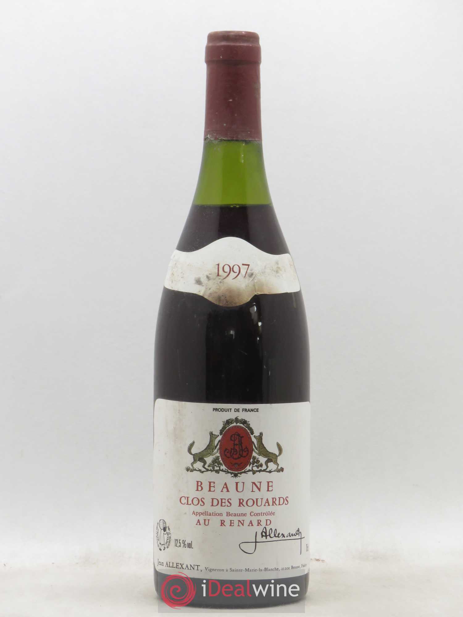 Beaune Clos des Rouards Au Renard J Allexant 1997 - Lot de 1 bouteille - 0