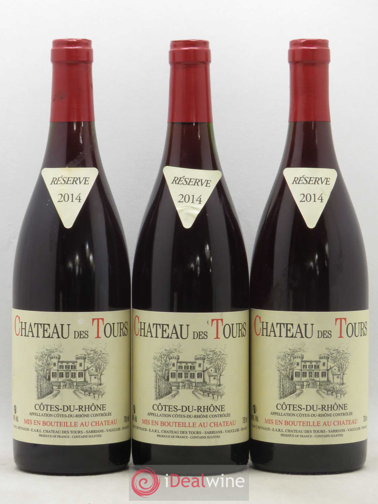 Côtes-du-Rhône Château des Tours Emmanuel Reynaud 2014 - Lot de 3 bouteilles - 0