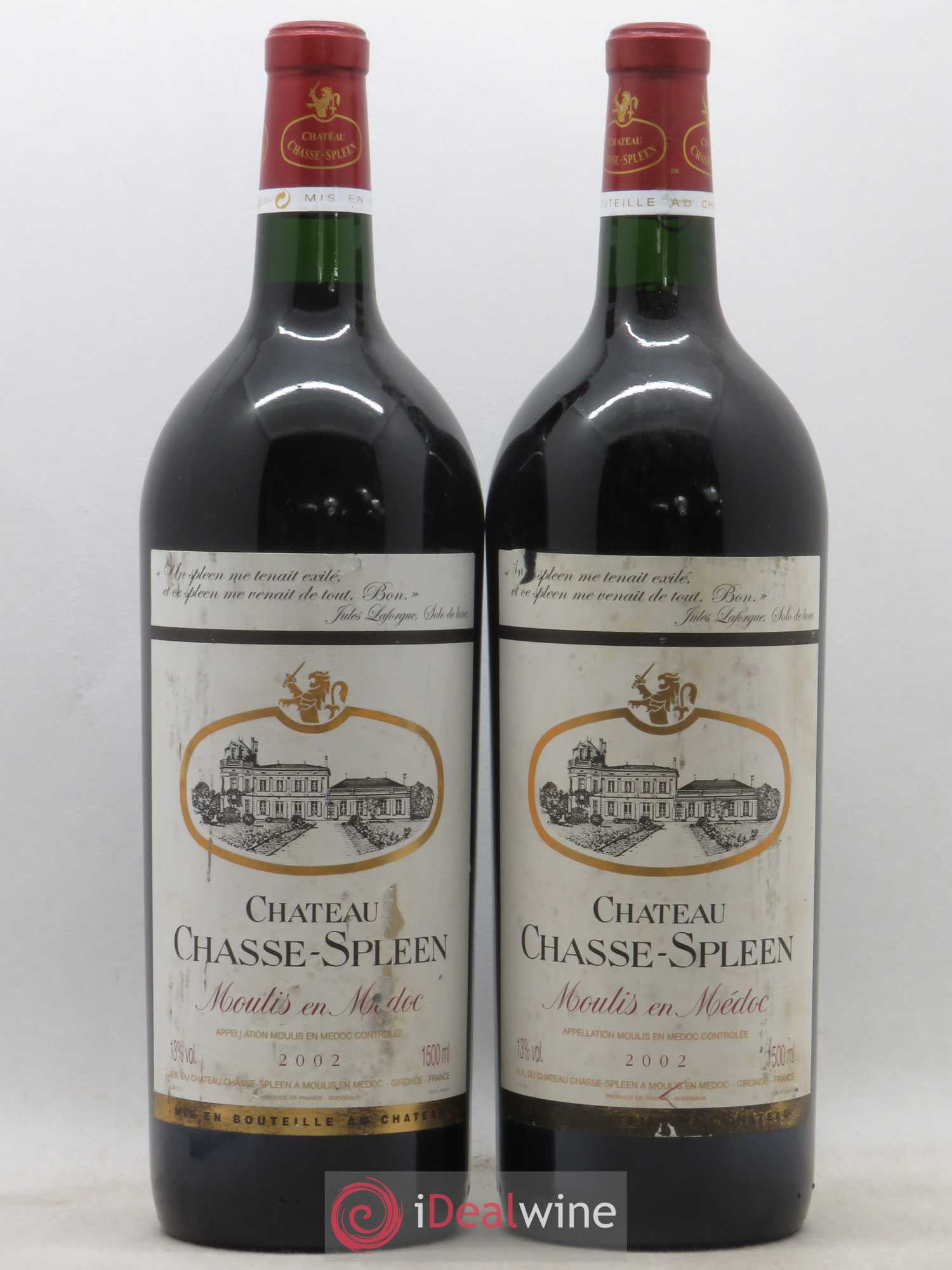 Château Chasse Spleen 2002 - Lot de 2 magnums - 0