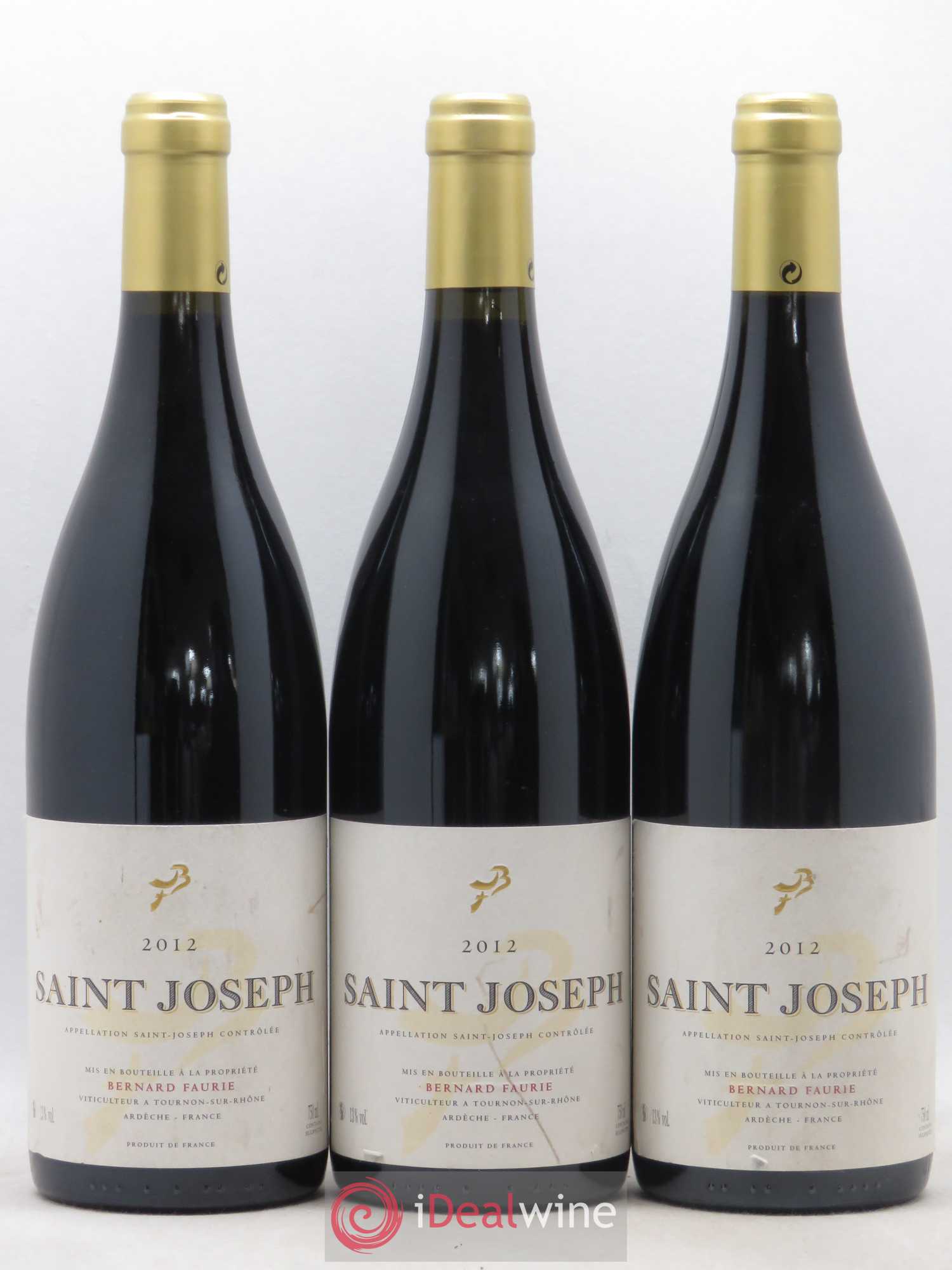 Saint-Joseph Bernard Faurie 2012 - Lot de 3 bouteilles - 0
