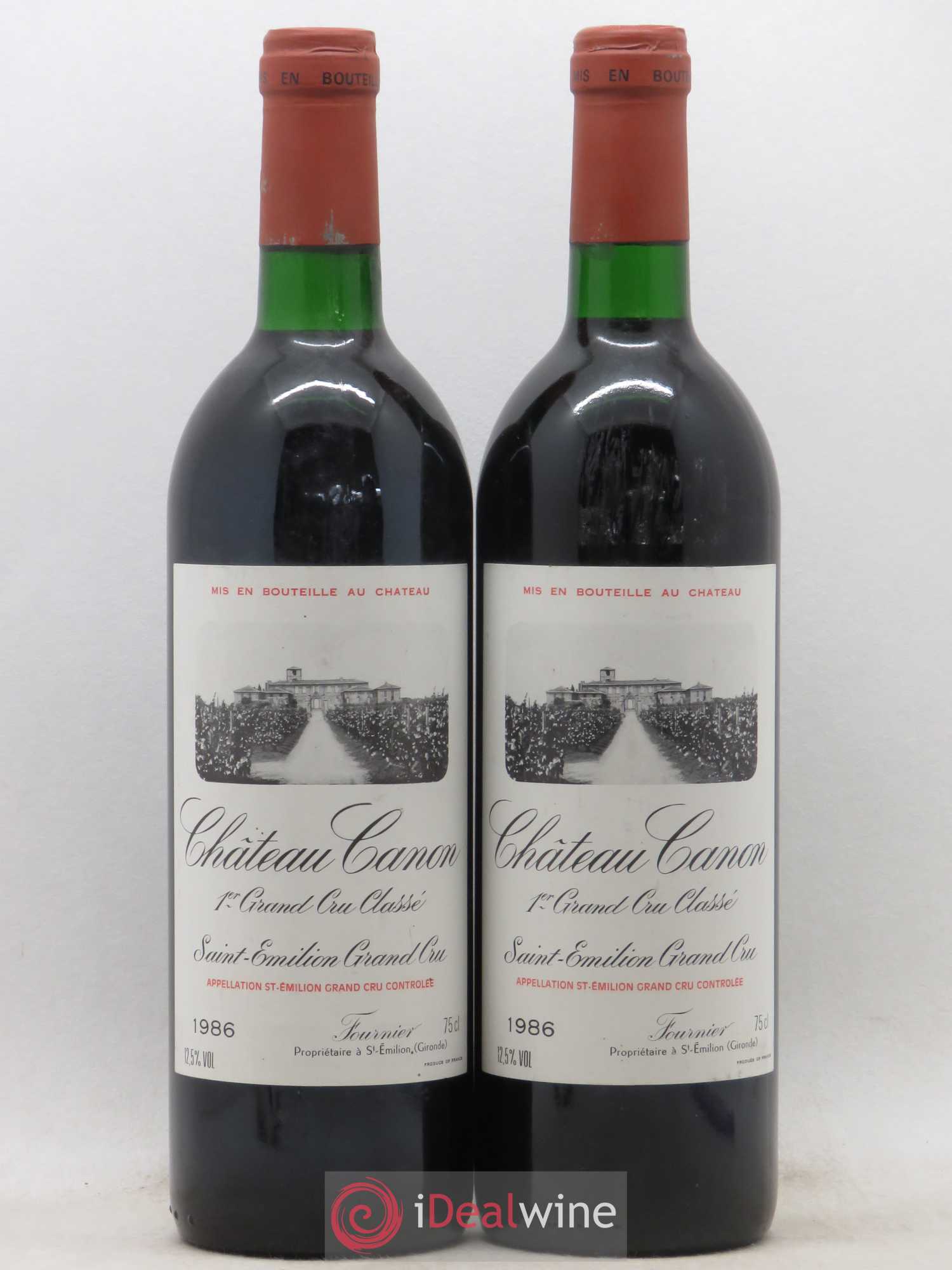 Château Canon 1er Grand Cru Classé B 1986 - Lot de 2 bouteilles - 0