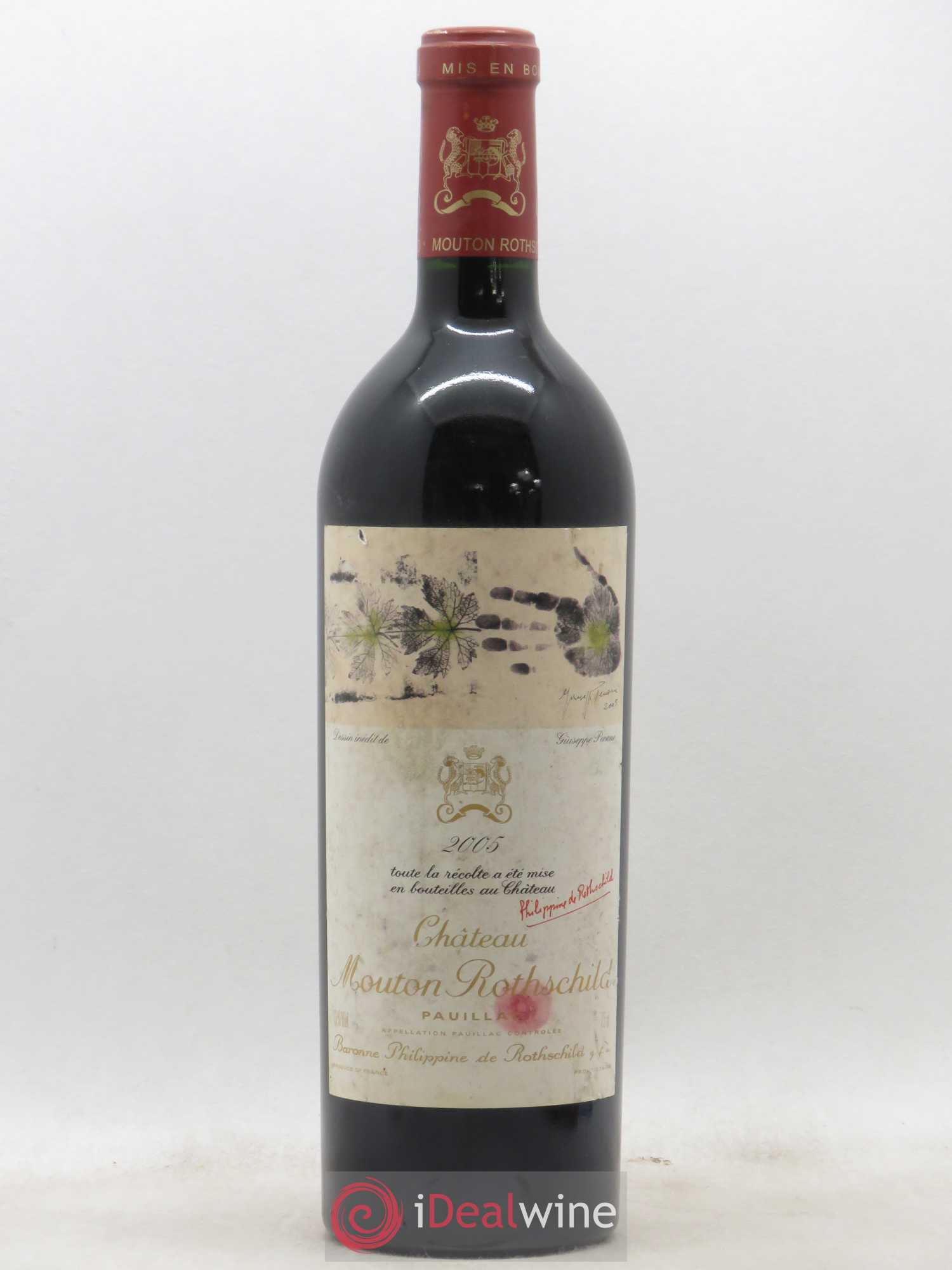 Château Mouton Rothschild 1er Grand Cru Classé 2005 - Lot de 1 bouteille - 0