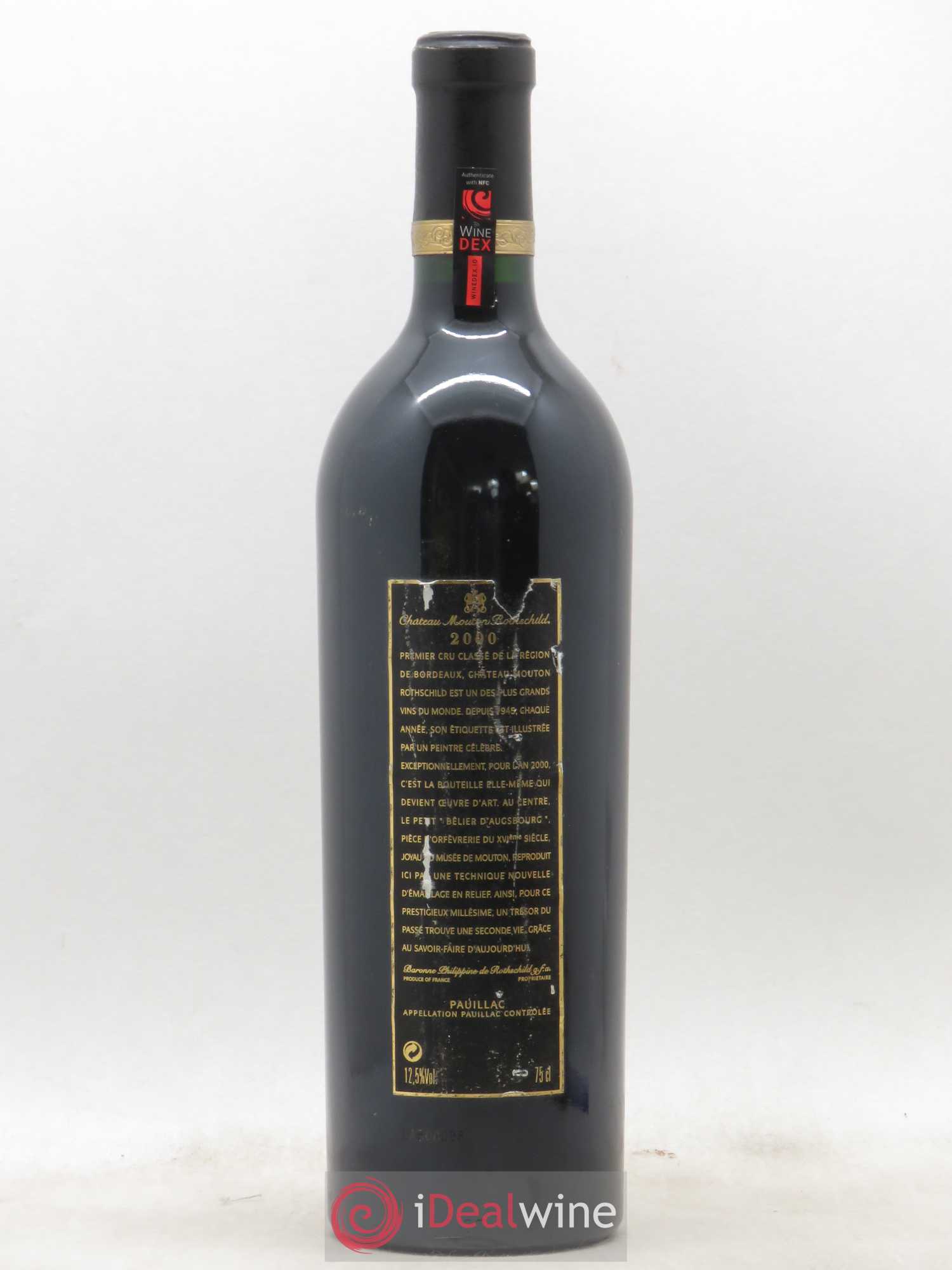Château Mouton Rothschild 1er Grand Cru Classé 2000 - Lot de 1 bouteille - 1