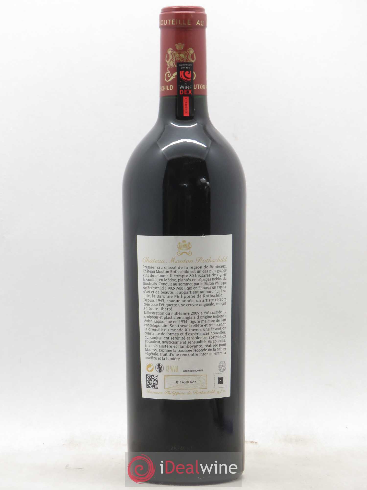 Château Mouton Rothschild 1er Grand Cru Classé 2009 - Lot de 1 bouteille - 1