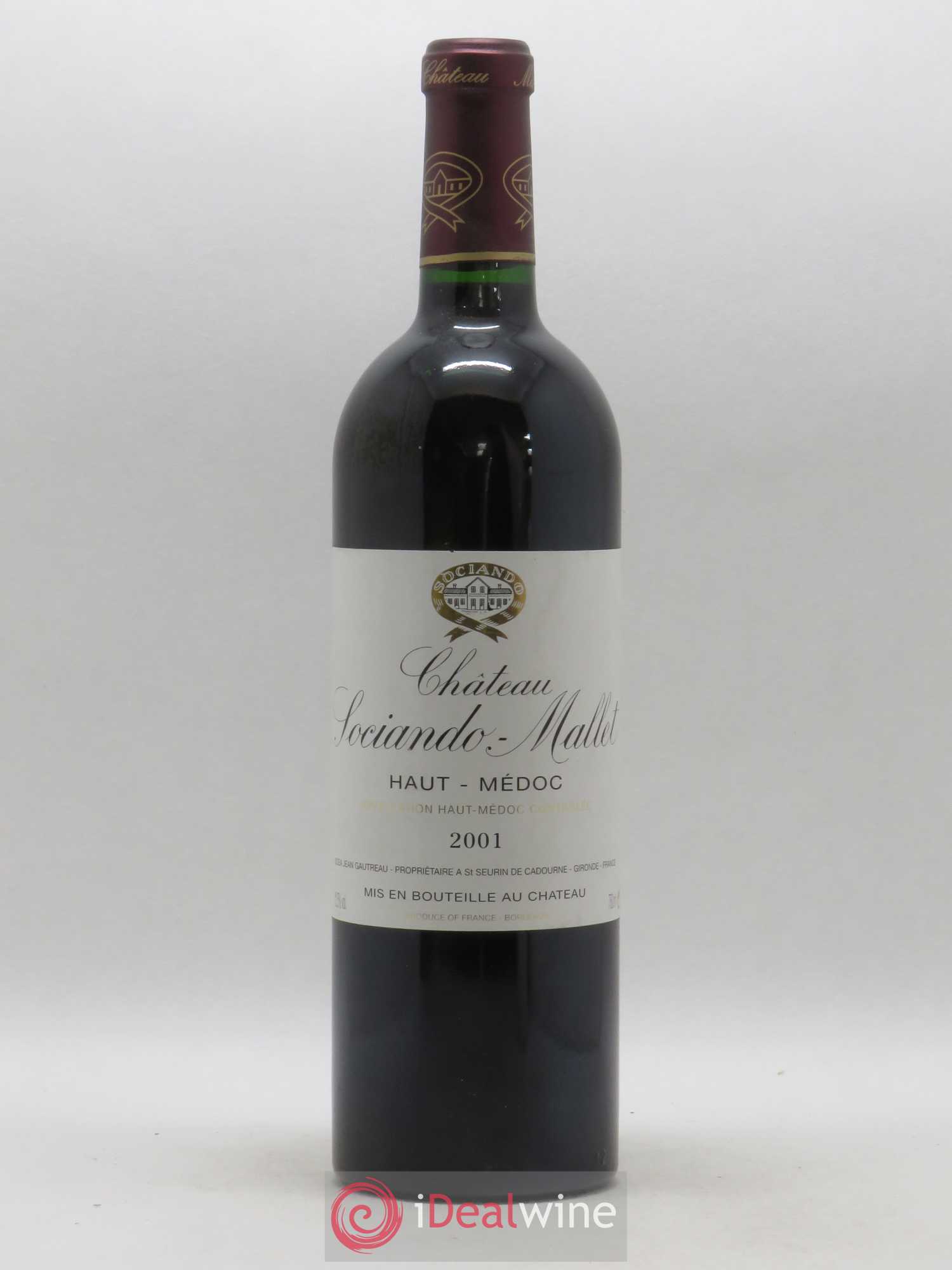 Château Sociando Mallet 2001 - Lot de 1 bouteille - 0