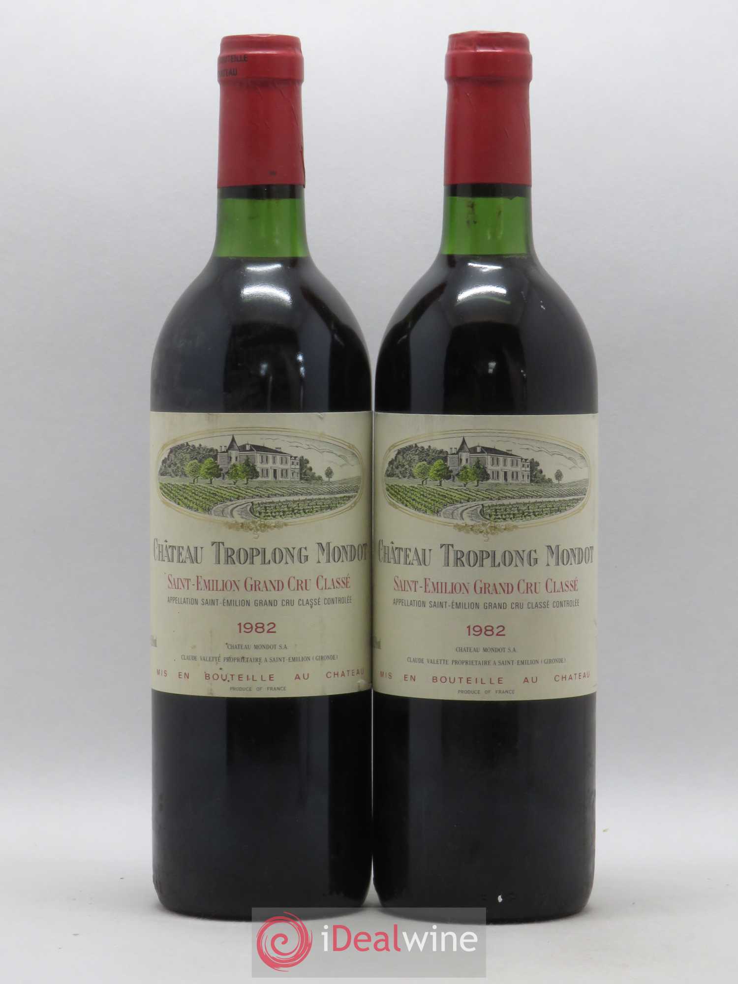 Château Troplong Mondot 1er Grand Cru Classé B 1982 - Lot de 2 bouteilles - 0