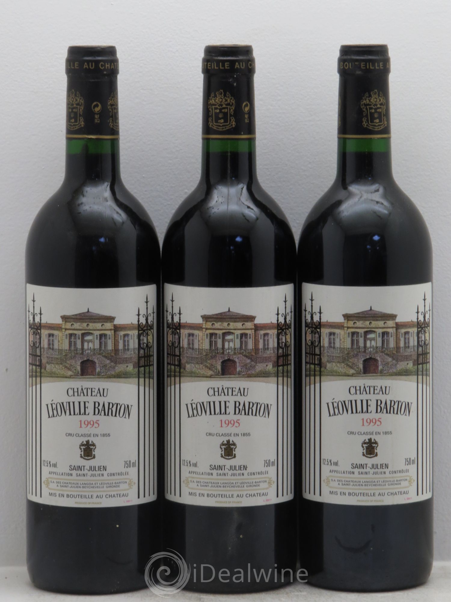 Château Léoville Barton 2ème Grand Cru Classé 1995 - Lot de 3 bouteilles - 0