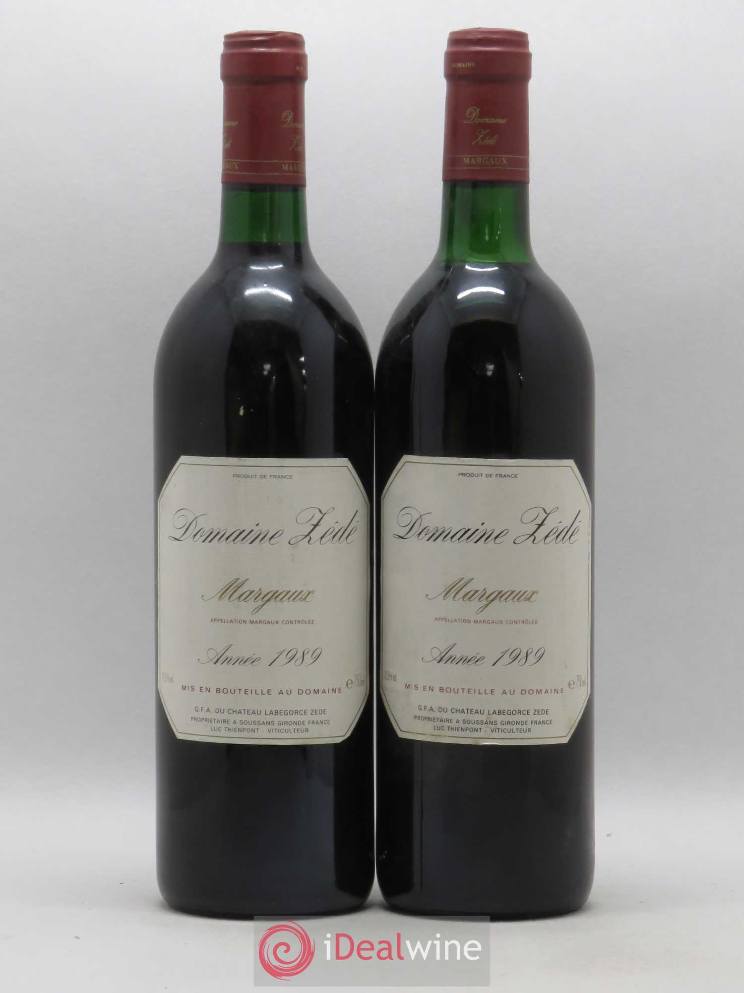 Zédé de Labegorce 1989 - Lot de 2 bouteilles - 0